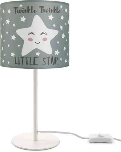 Paco Home Tischleuchte Aleyna 105, ohne Leuchtmittel, Kinderlampe LED Kinderzimmer Lampe Sternen-Motiv, Tischleuchte E14