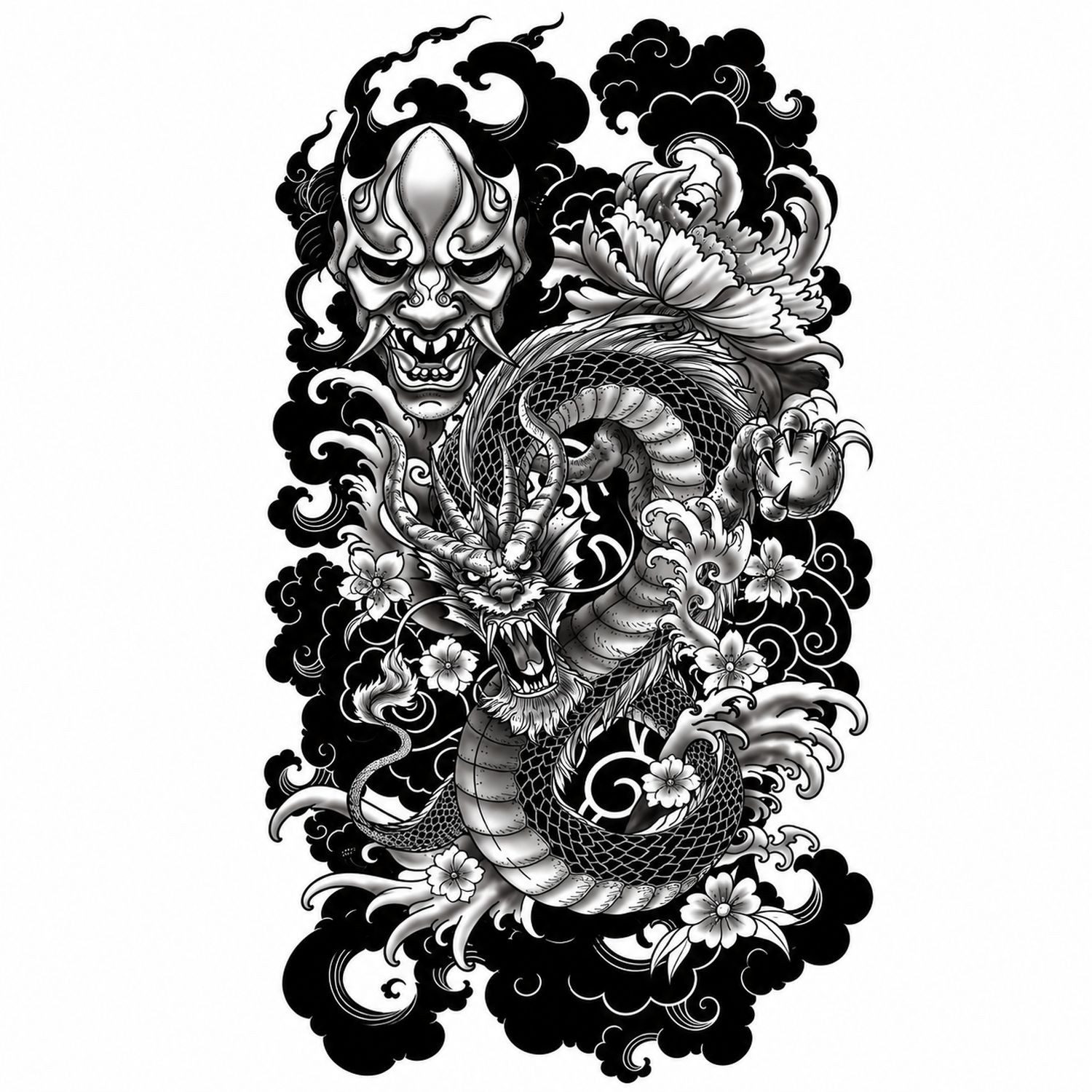 Fiestas Guirca Theaterschminke Halloween Tattoos 'Drache', 14 x 9 cm