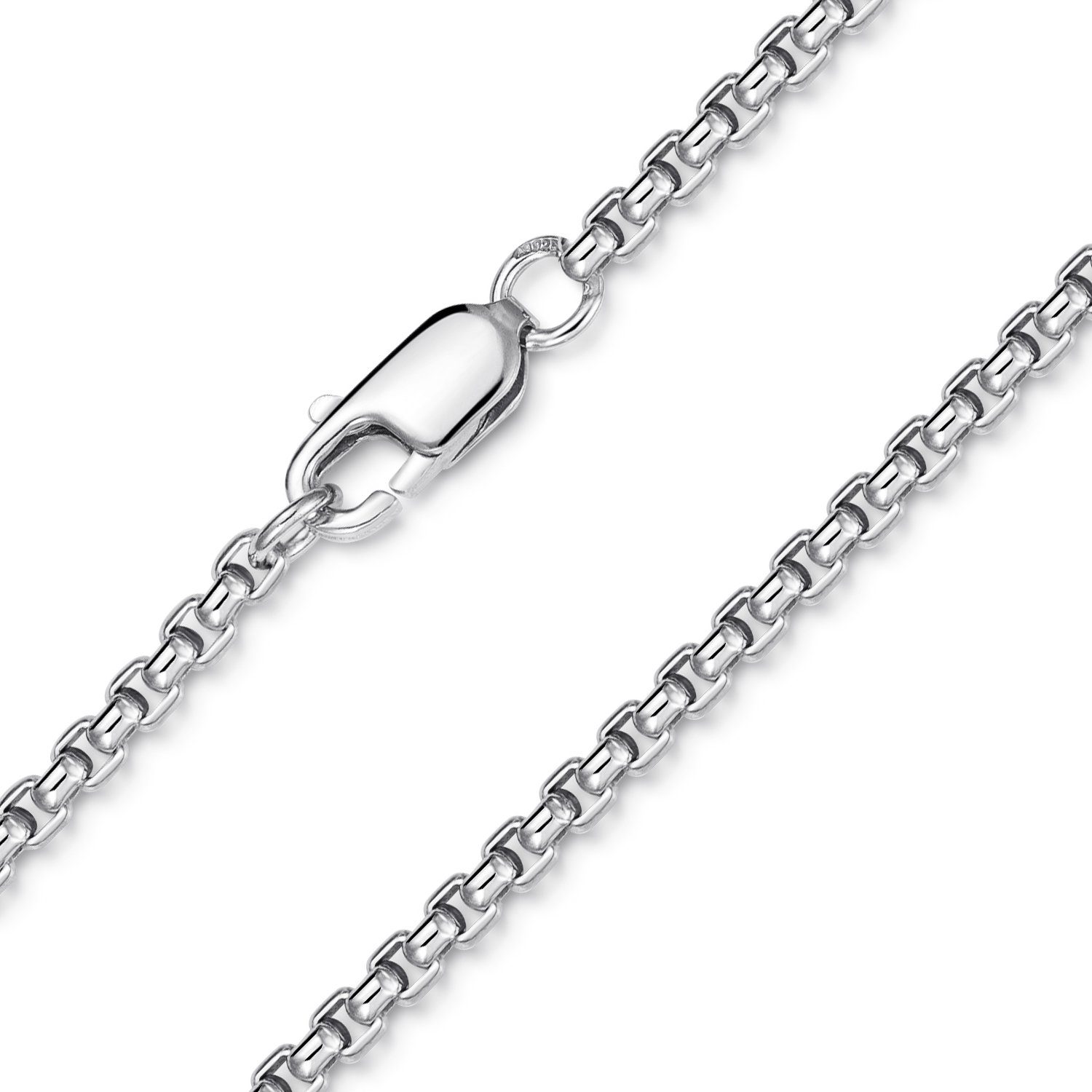 Materia Silberkette Damen Silber Venezianerkette rund gedrückt 40-70cm K49, günstig online kaufen