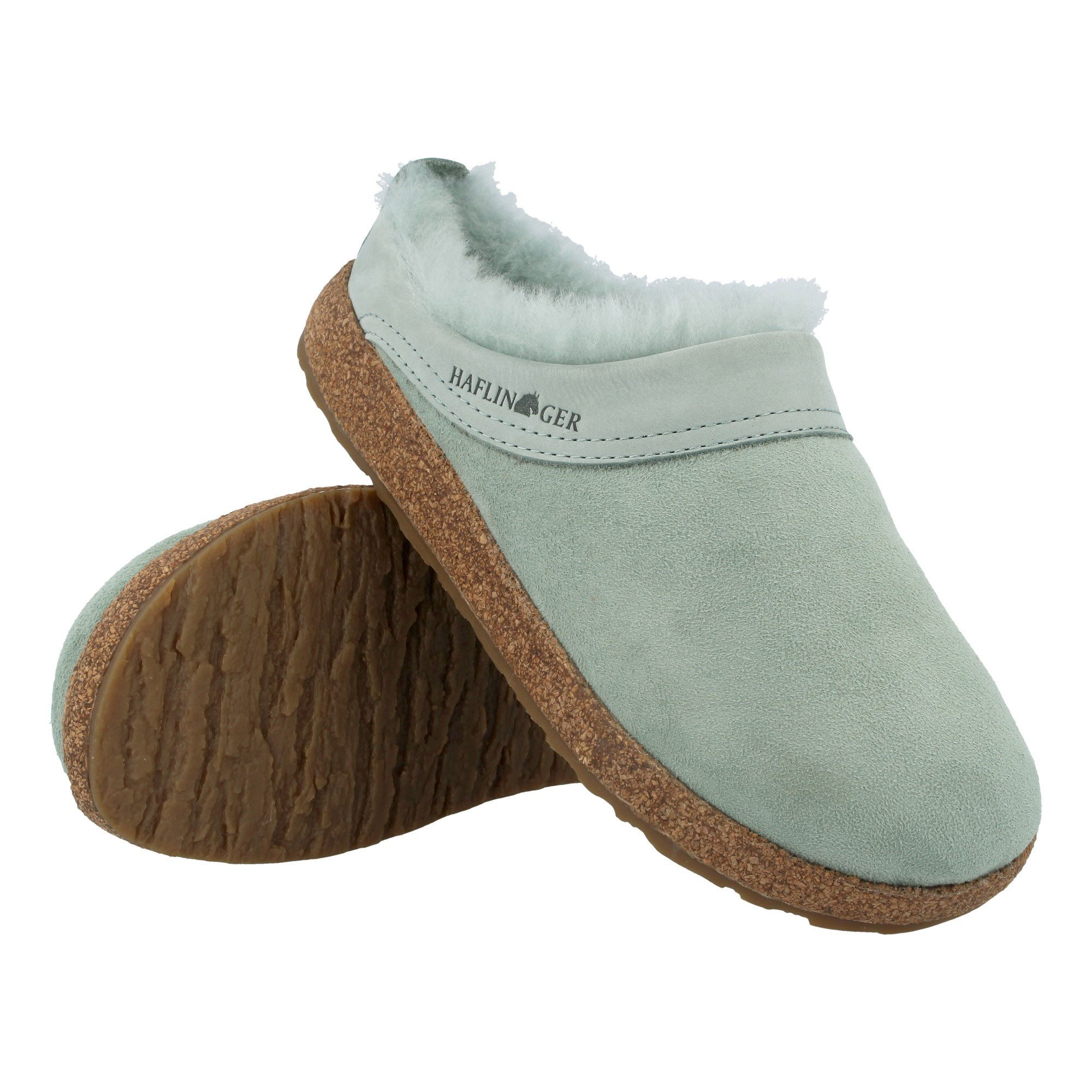 Haflinger Haflinger Snowbird Lammfell Leder Hausschuh Unisex Hausschuh