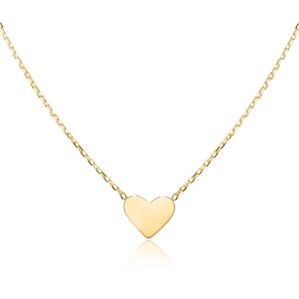 Goldkette filigran mit Herzanhänger aus 9K Gelbgold GN0011