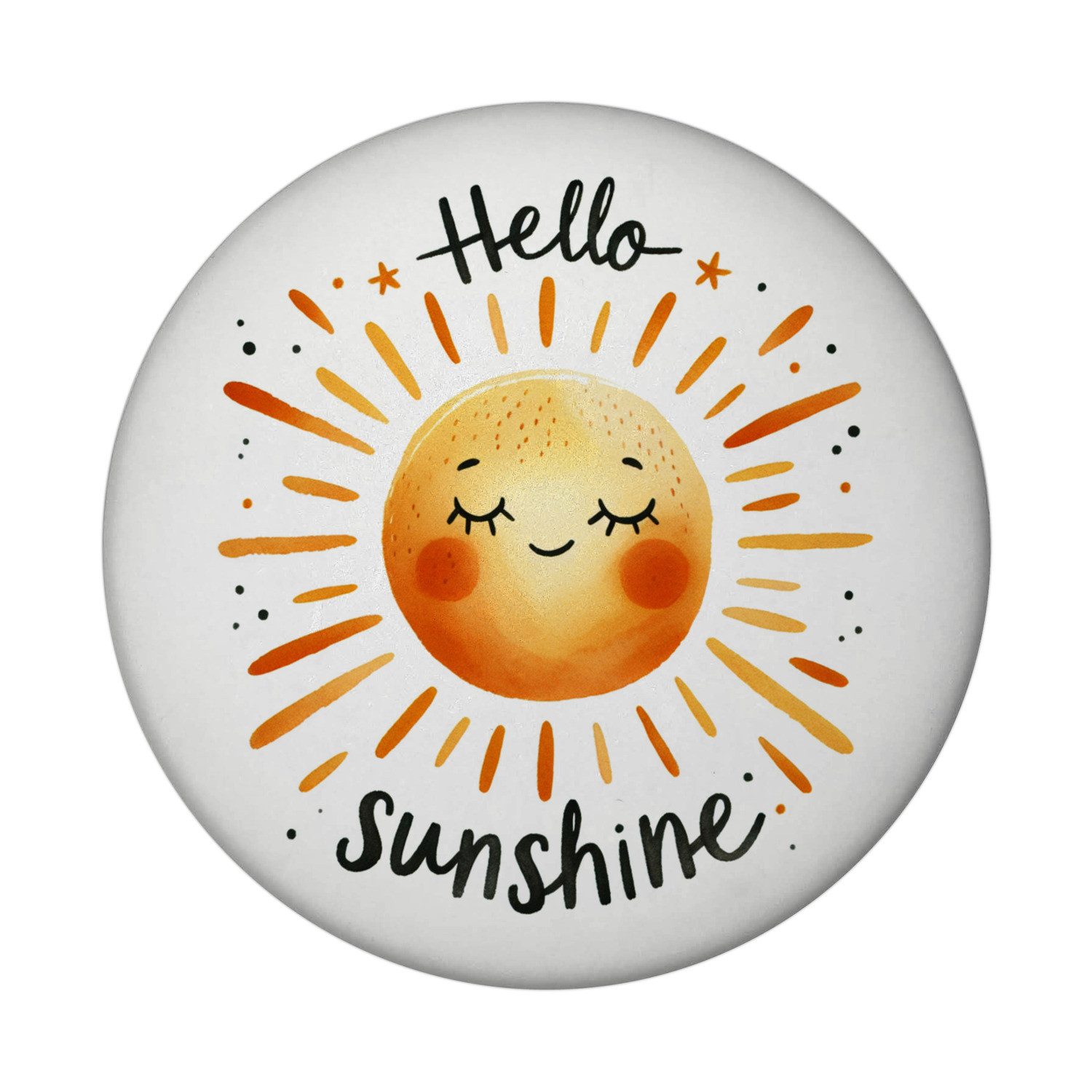 speecheese Sonne Freundschaft rund mit Spruch Hello sunshine
