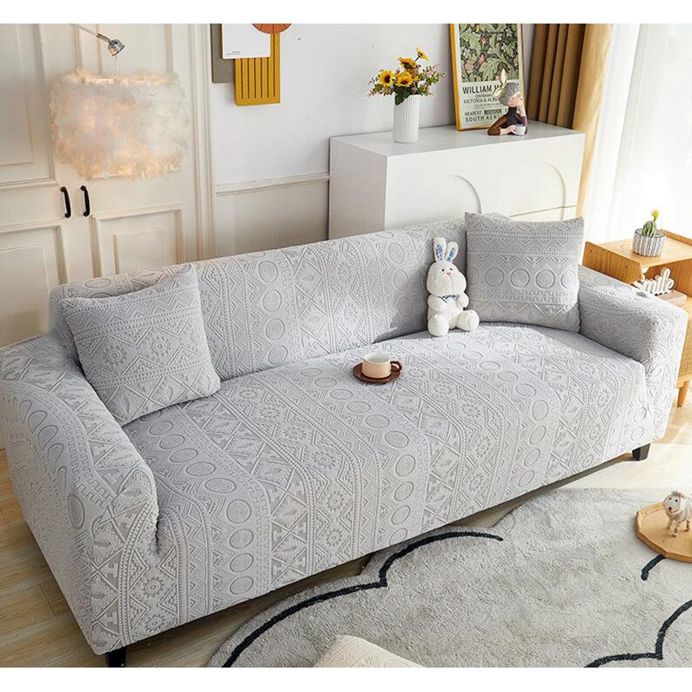 Sofahusse Stretch-Sofabezug Elastisch Couch Sesselbezug mit dezentem Muster, Lollanda