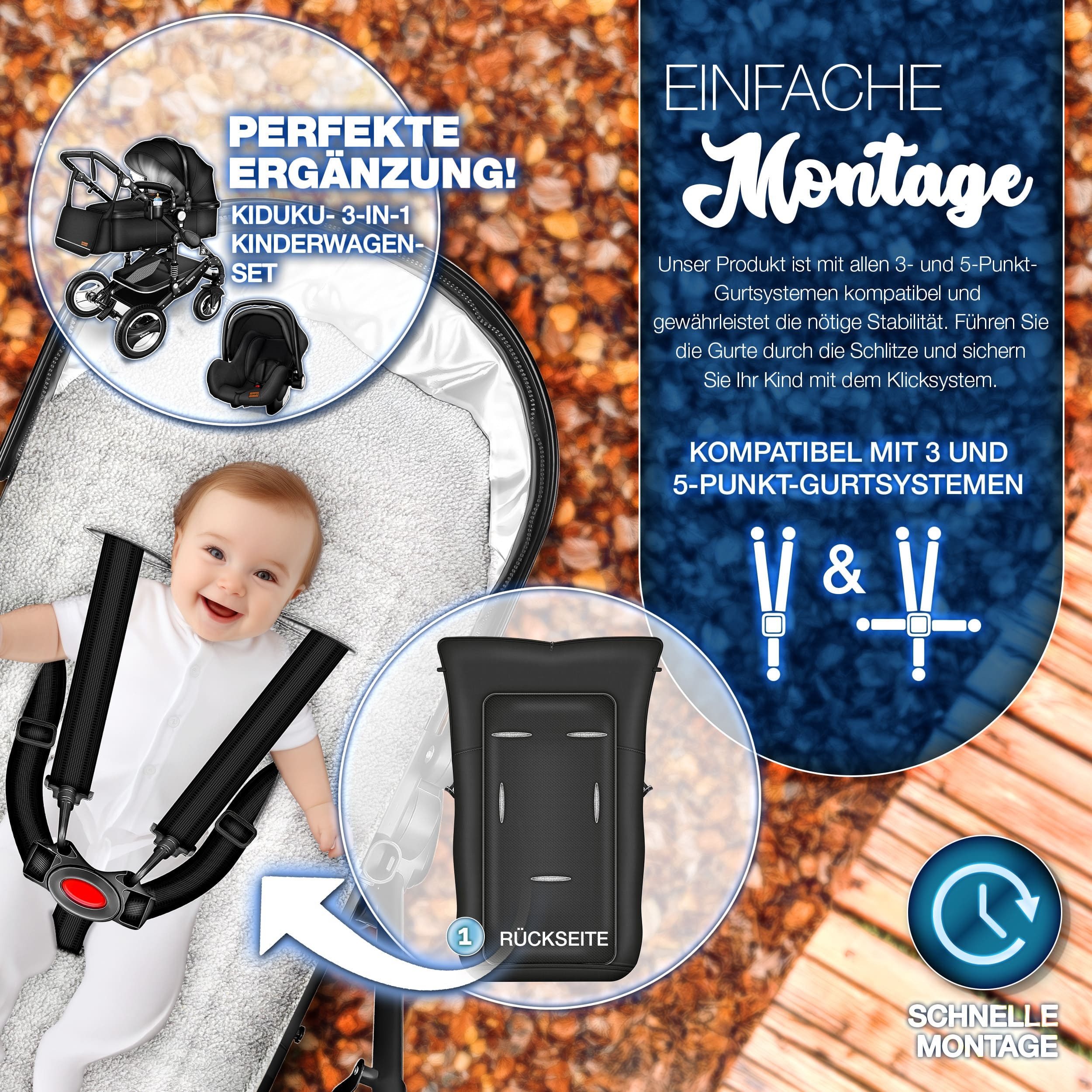 KIDUKU Fußsack KIDUKU® Babyfußsack Baby Winterfußsack Kinderfußsack Fußsack Winter, Tasche