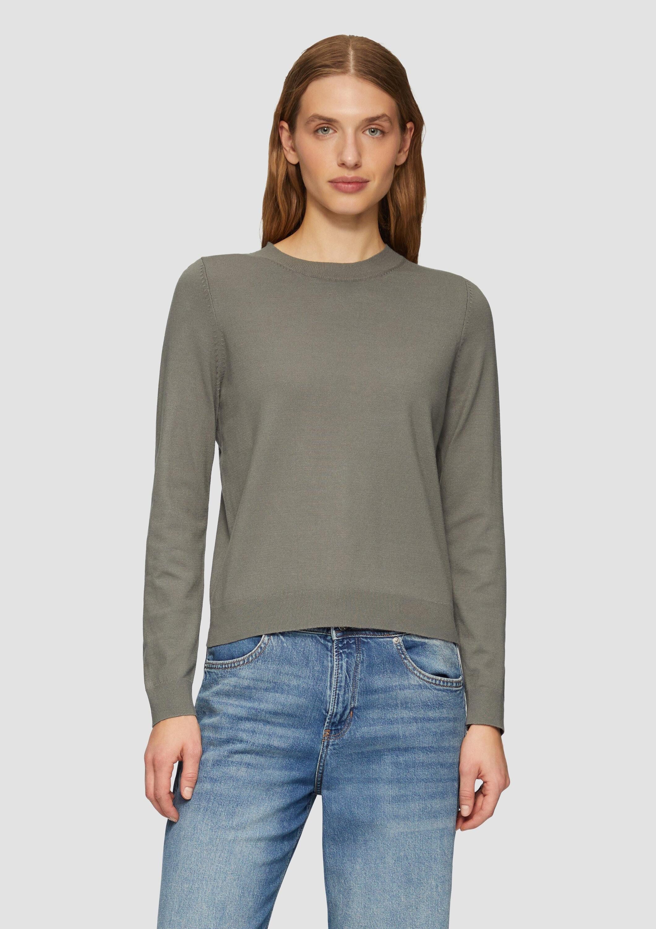 s.Oliver Longpullover Strickpullover Strickpullover aus Viskosemix günstig online kaufen