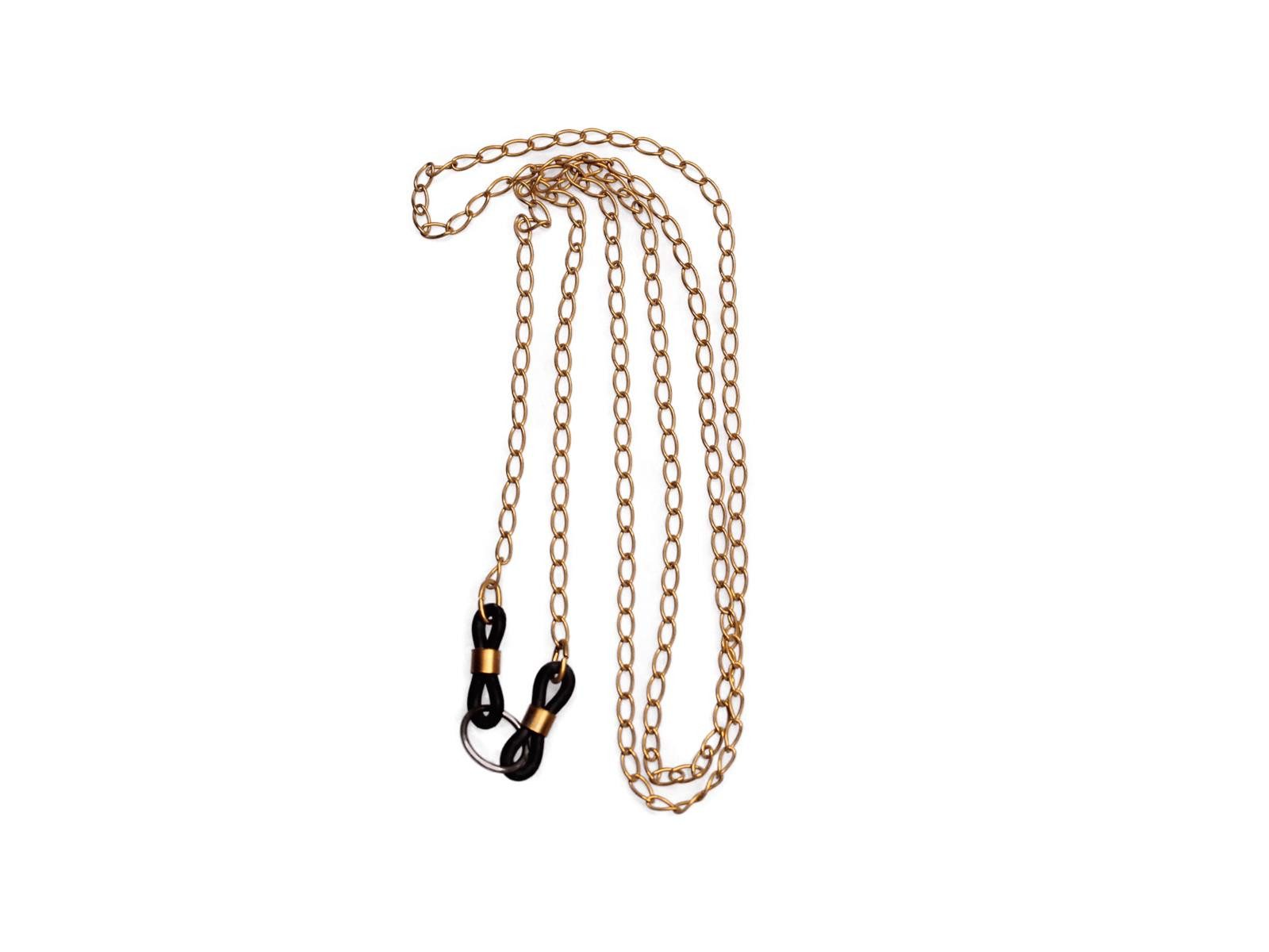Brillenetui Brillenband aus Metall in Gold Nr. 61