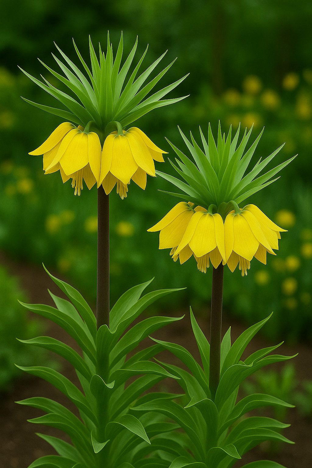 Exotenherz Blumenzwiebeln Exotenherz Blumenzwiebeln - Kaiserkrone Fritillaria 'Lutea' (5 Stück), (5-St)
