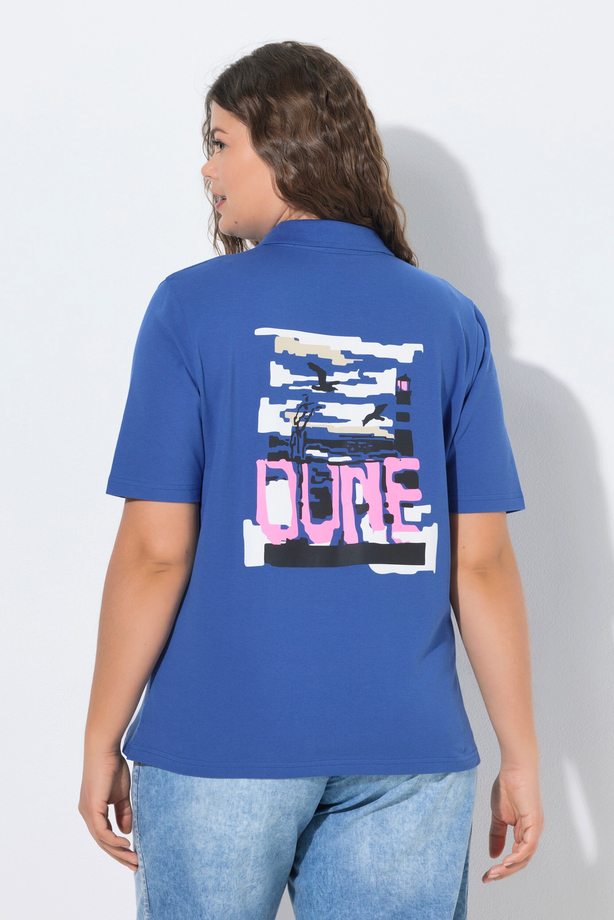 Laurasøn Poloshirt Poloshirt 1/2 Arm Polokragen Rückenprint