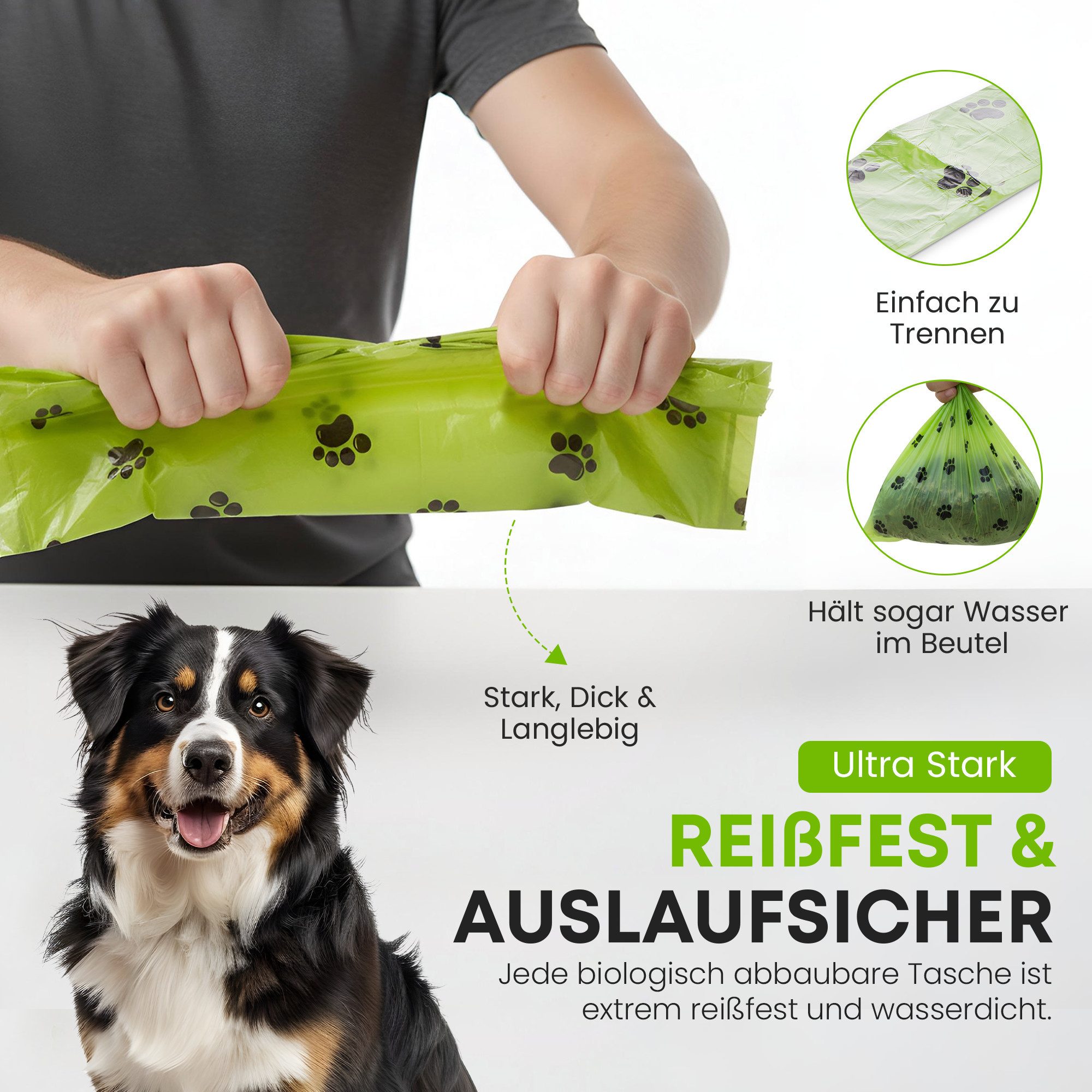 all Pets United Hunde-Geschirr ALL PETS UNITED Hundekotbeutel 100% biologisch und Kompostierbare, Kompostierbare Kotbeutel, Biologisch abbaubare Hundebeutel