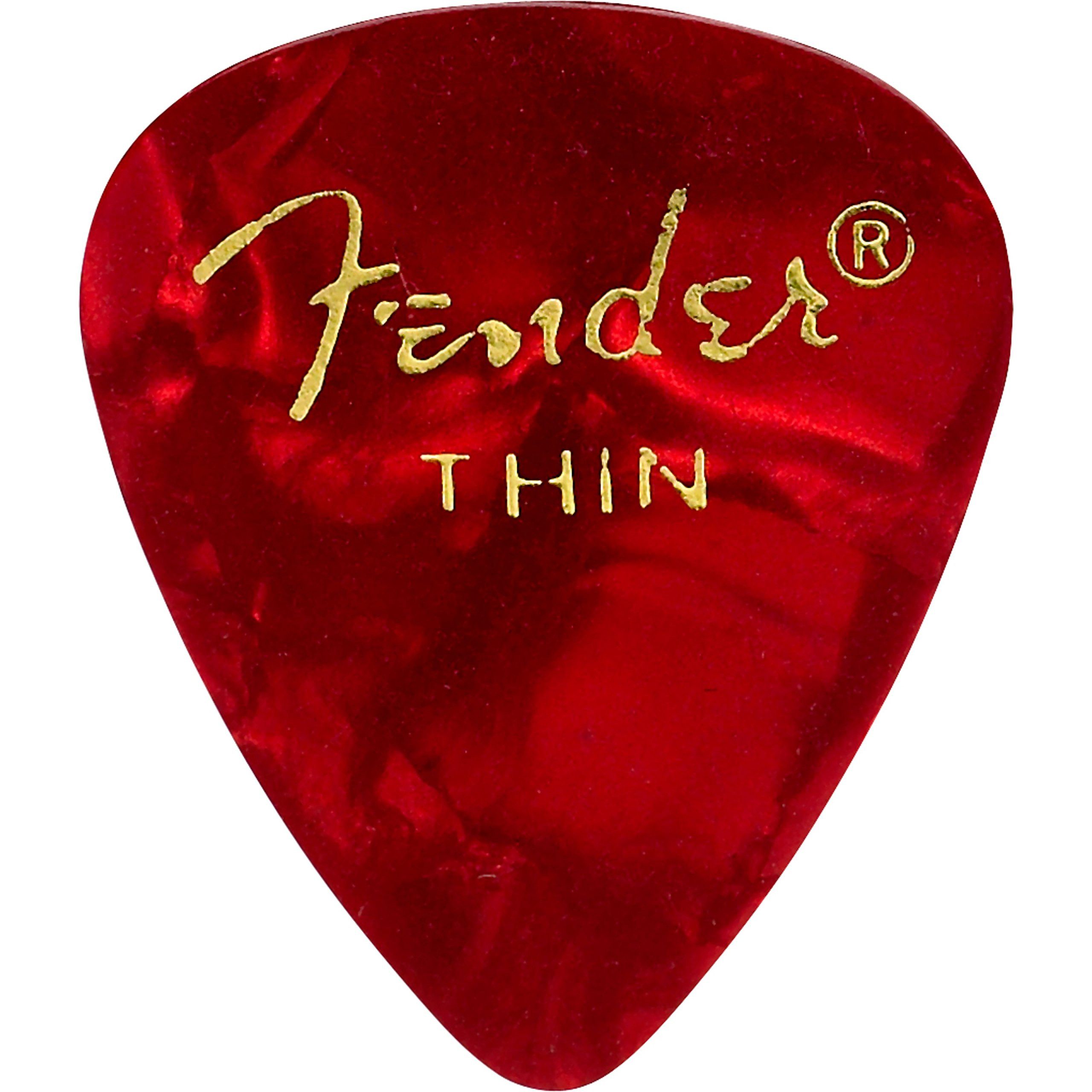 Fender Plektrum, Picks 351 Red Moto Thin - Plektren Set