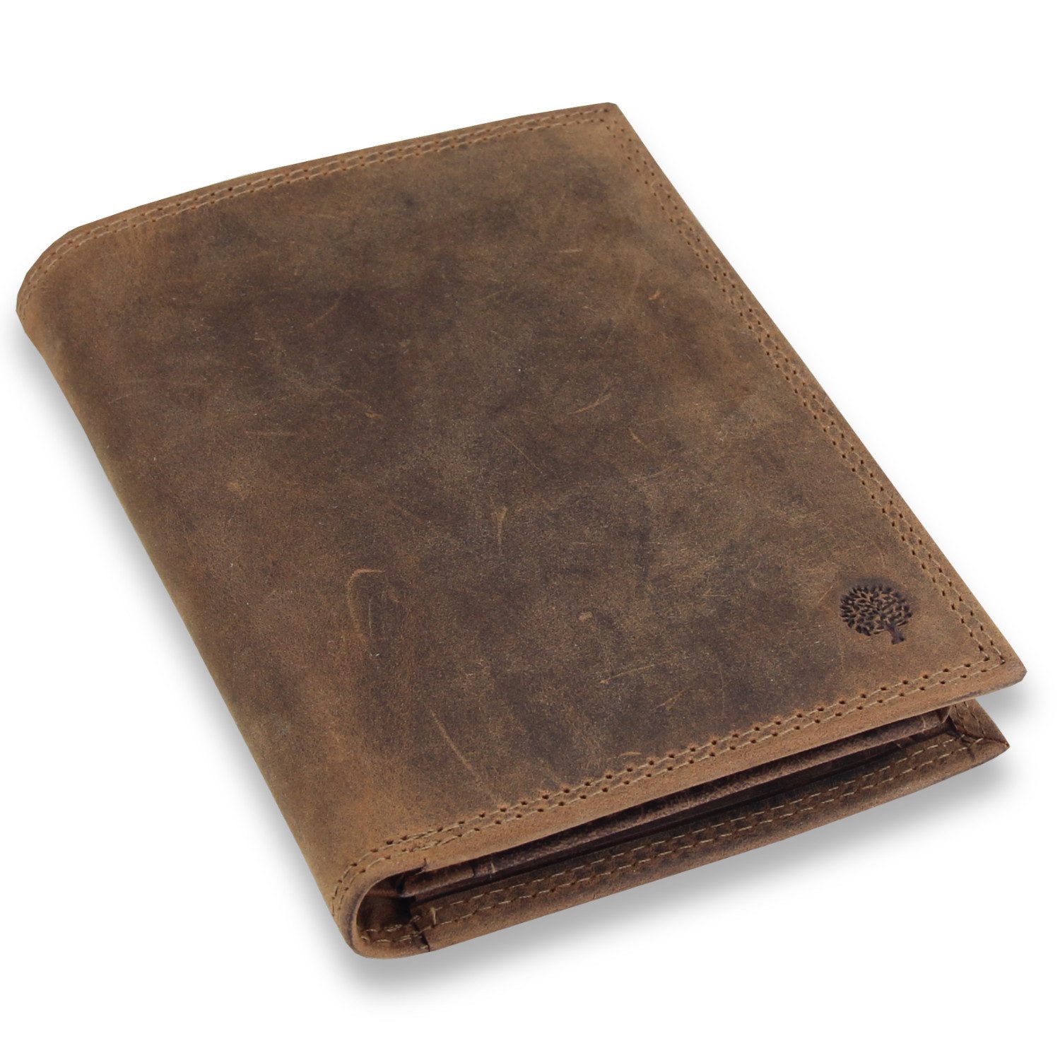 Frentree Geldbörse Echtleder für Herren, großes Portemonnaie für viele Kart günstig online kaufen