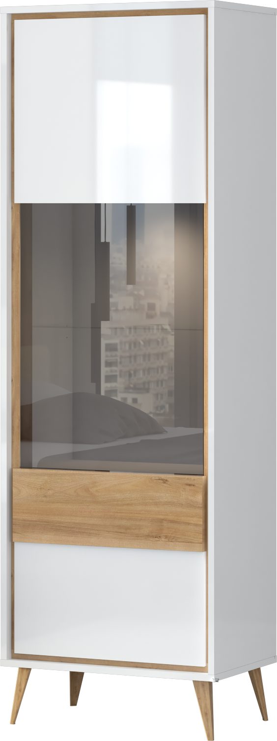 Home affaire Vitrine Vida (H/B/T): 195/64/40cm) UV lackiert, hochglänzend, Soft-Close und Push-to-open Funktion