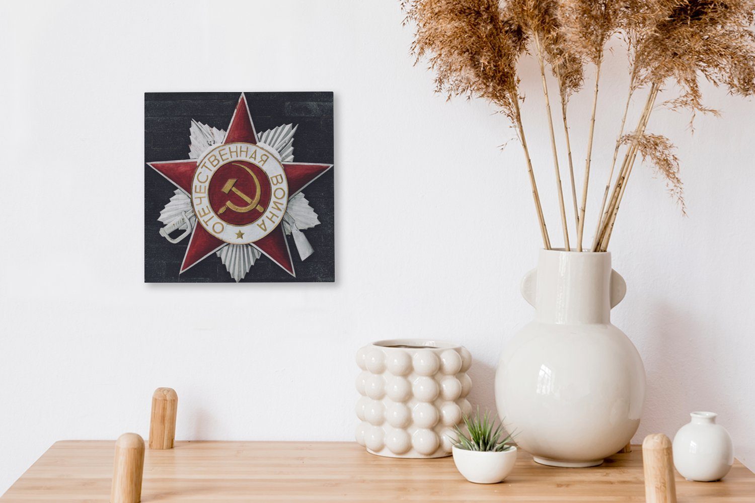 OneMillionCanvasses® Leinwandbild Der Russischen Leinwand (1 Revolution, sowjetische Sichel Wohnzimmer Schlafzimmer St), für der die Bilder Hammer und aus