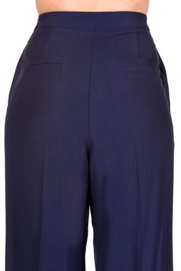 Banned Schlaghose Retro Full Moon Navy Blau Vintage Trousers 40er Jahre Stil