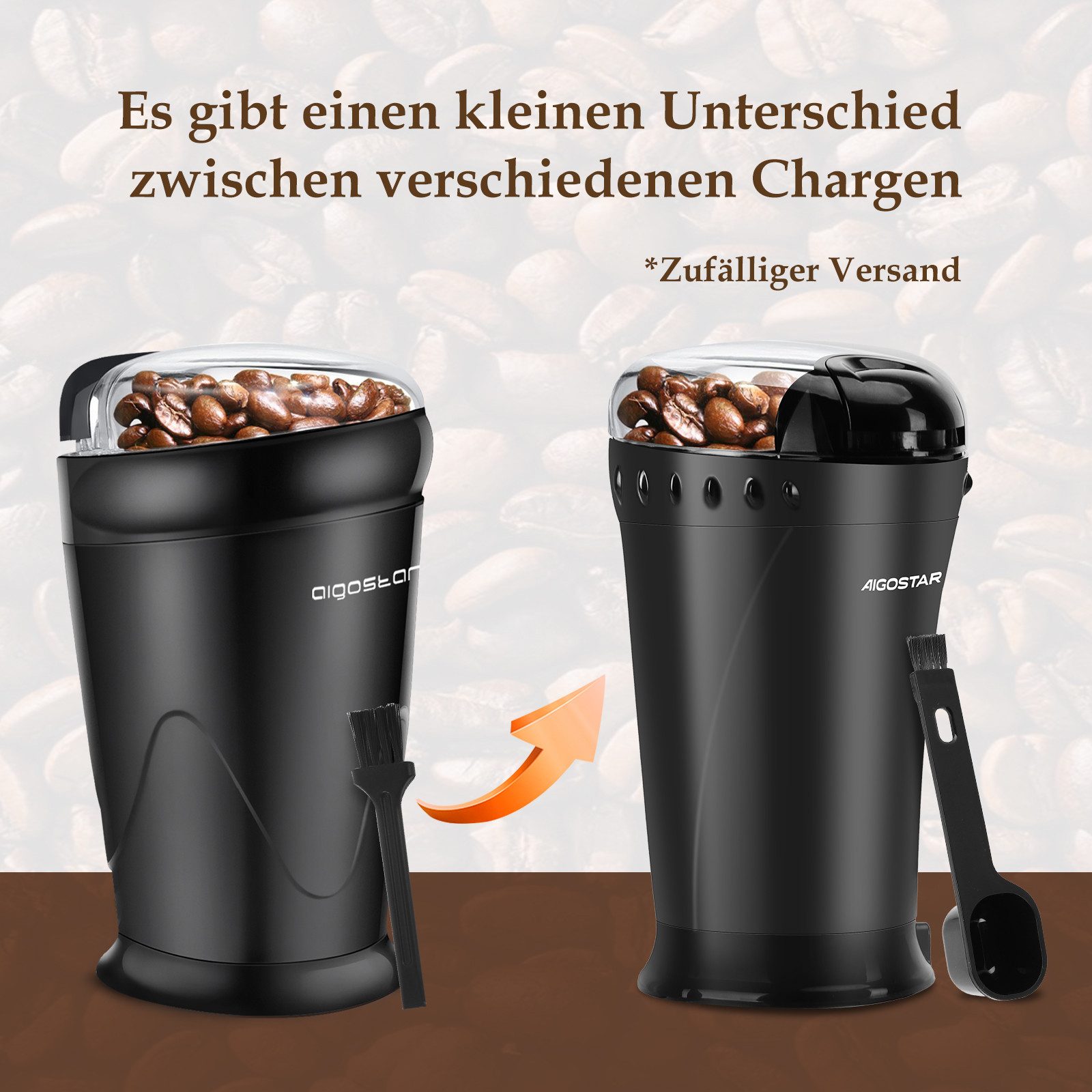 Aigostar Kaffeemaschine mit Mahlwerk Korbfilter, Kaffeemaschine mit Thermobecher, 24h-Timer, AutoClean-Funktion, Korbfilter, Kaffeemaschine mit Thermobecher, 24h-Timer, AutoClean-Funktion