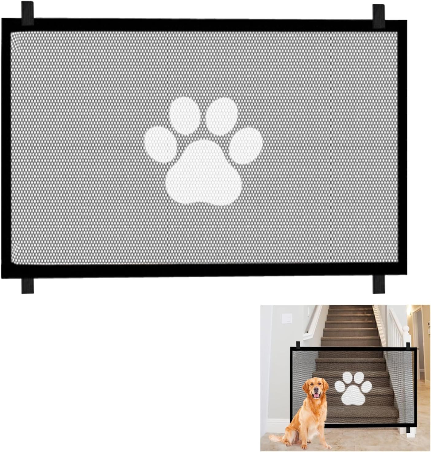 Ledander Türschutzgitter Hund Hundebarrieren, Tragbare Absperrgitter für Hund und Katze