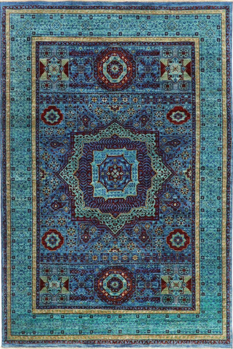 Orientteppich Mamluk 124x184 Handgeknüpfter Orientteppich, Nain Trading, rechteckig, Höhe: 6 mm