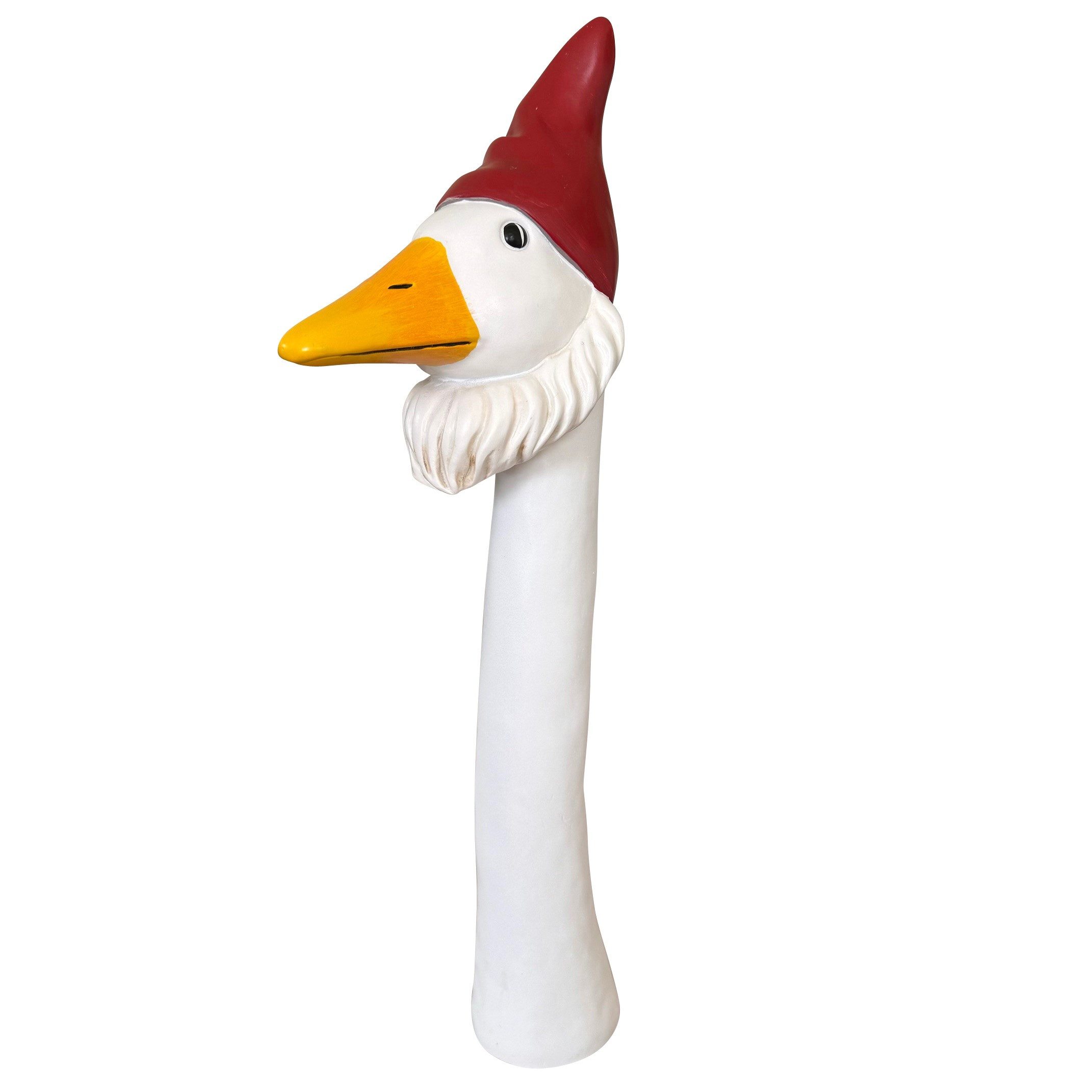Online-Fuchs Gartenfigur Gänsehals Gartenstecker Gans - lustige Deko Gartenfiguren, Beetstecker, Gänsekopf für außen, 35 bis 38 cm groß
