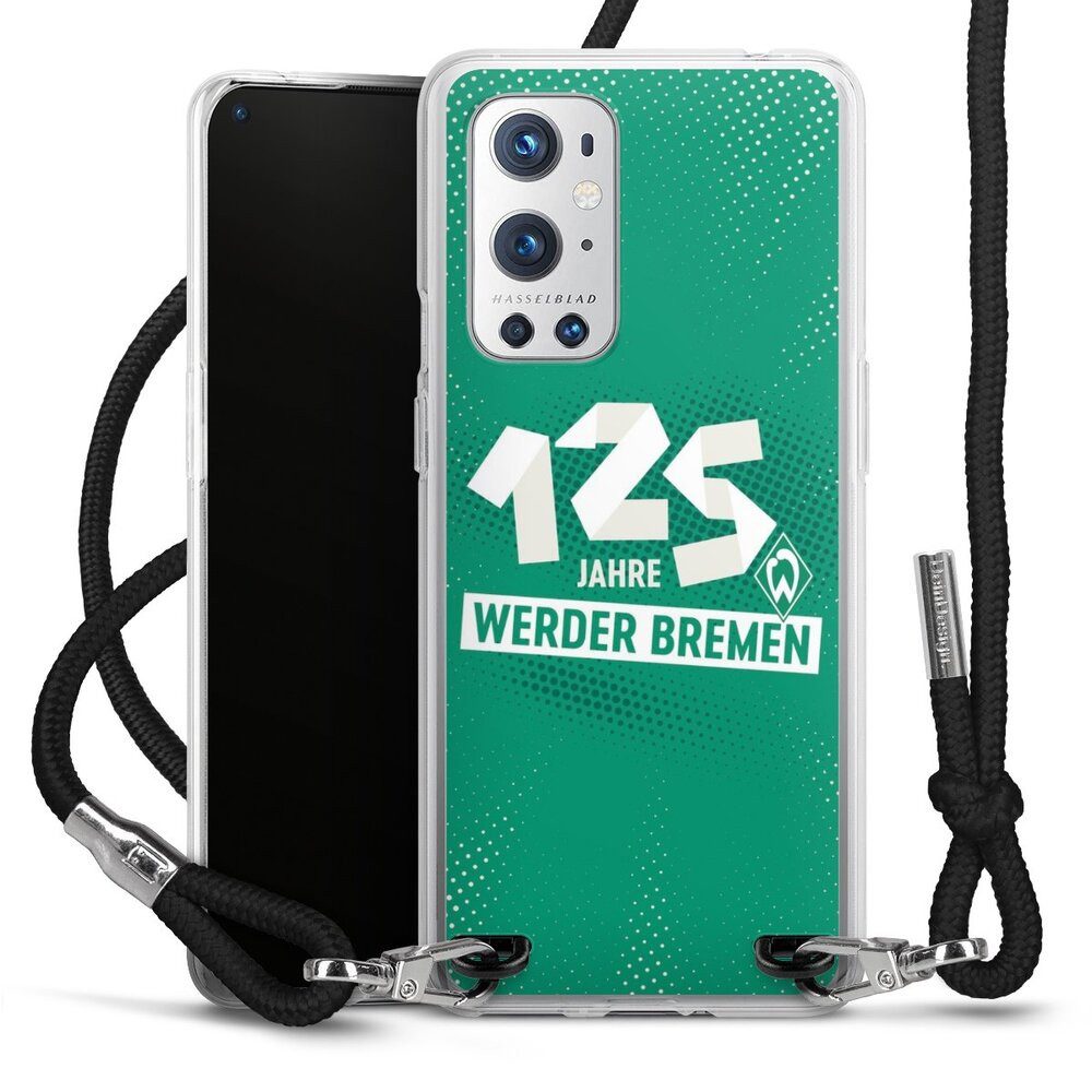DeinDesign Handyhülle 125 Jahre Werder Bremen Offizielles Lizenzprodukt, OnePlus 9 Pro Handykette Hülle mit Band Case zum Umhängen