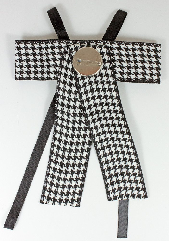 Trachtenland Brosche Brosche Barock Schleife mit eckigem Schmuckstein -