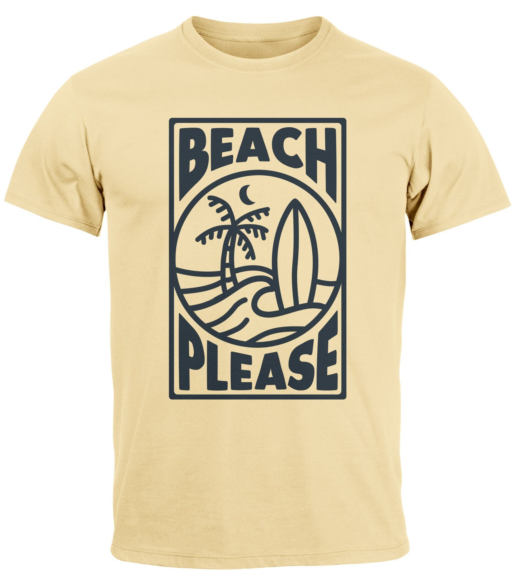 Neverless Print-Shirt Herren T-Shirt Beach Please günstig online kaufen