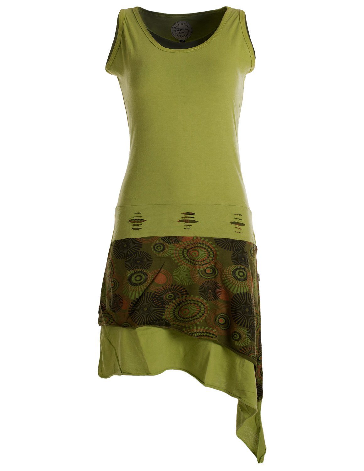 Vishes Zipfelkleid Ärmelloses asymmetrisches Lagenlook Zipfelkleid günstig online kaufen