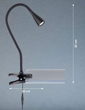 easy! BY FHL Klemmleuchte Nox, Ein-/Ausschalter, LED fest integriert, Warmweiß