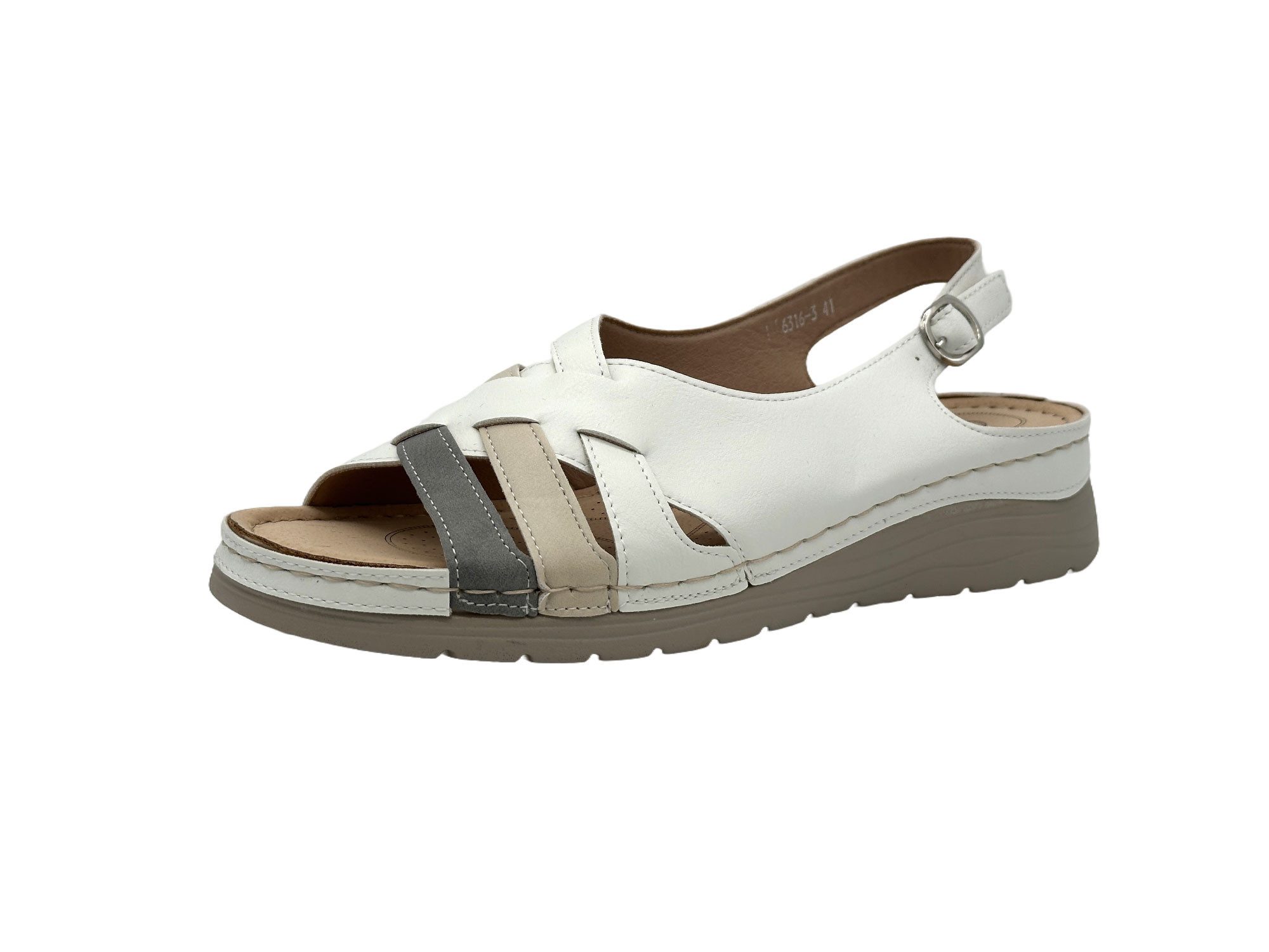 Nowaland Bequeme Damen Sandalen mit Fersenriemen Riemchensandale Stabiler Halt, weich gepolstert, flexibel und leicht