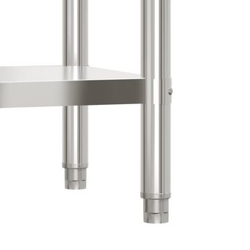 vidaXL Spülenschrank Küchen-Arbeitstisch mit Aufsatzboard 110x55x150 cm Edelstahl