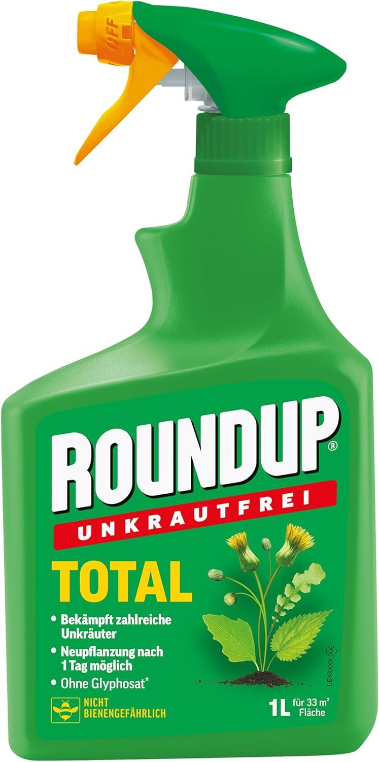 Unkrautbekämpfungsmittel Roundup Unkrautfrei TOTAL, 1 L Sprühflasche
