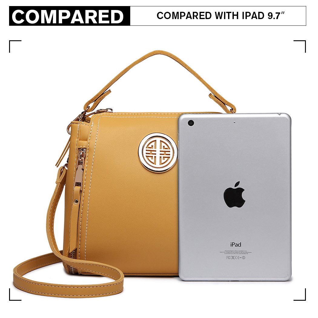 Miss Lulu Umhängetasche Elegante Damen Handtasche aus PU-Leder mit Henkel & Schulterriemen