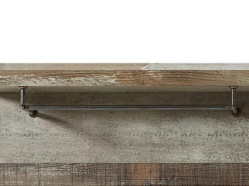 möbelando Garderobenpaneel Britta, 130 x 38 x 28 cm (B/H/T)