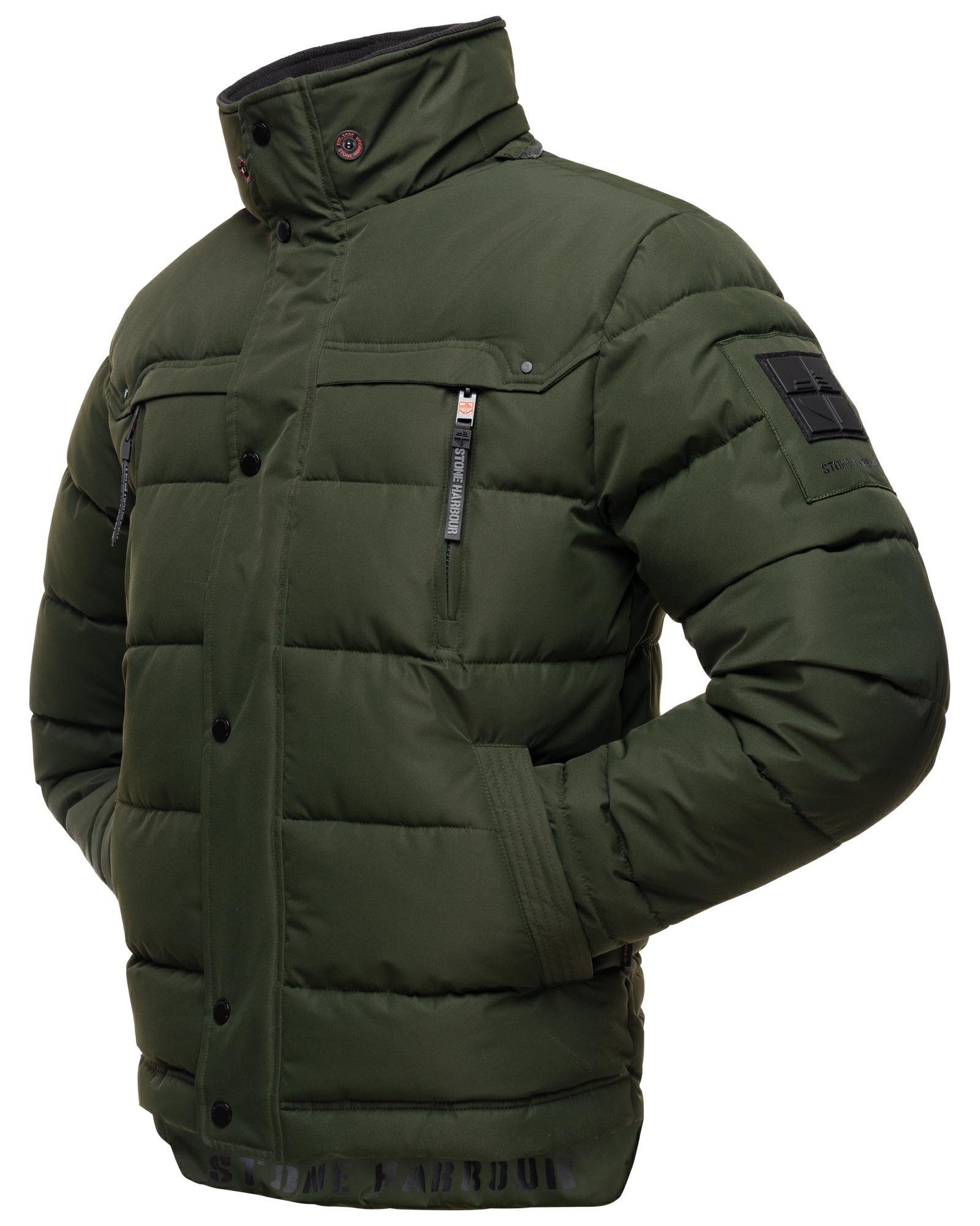 Stone Harbour Steppjacke Witas gesteppte Herren Winterjacke mit abnehmbarer Kapuze
