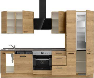 nobilia® Küchenzeile "Structura premium", vormontiert, Ausrichtung wählbar, Breite 300 cm, ohne E-Geräte