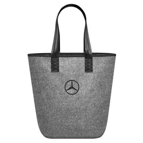 Mercedes Benz Tragetasche Einkaufstasche grau / schwarz, 100% Polyester, B66952989
