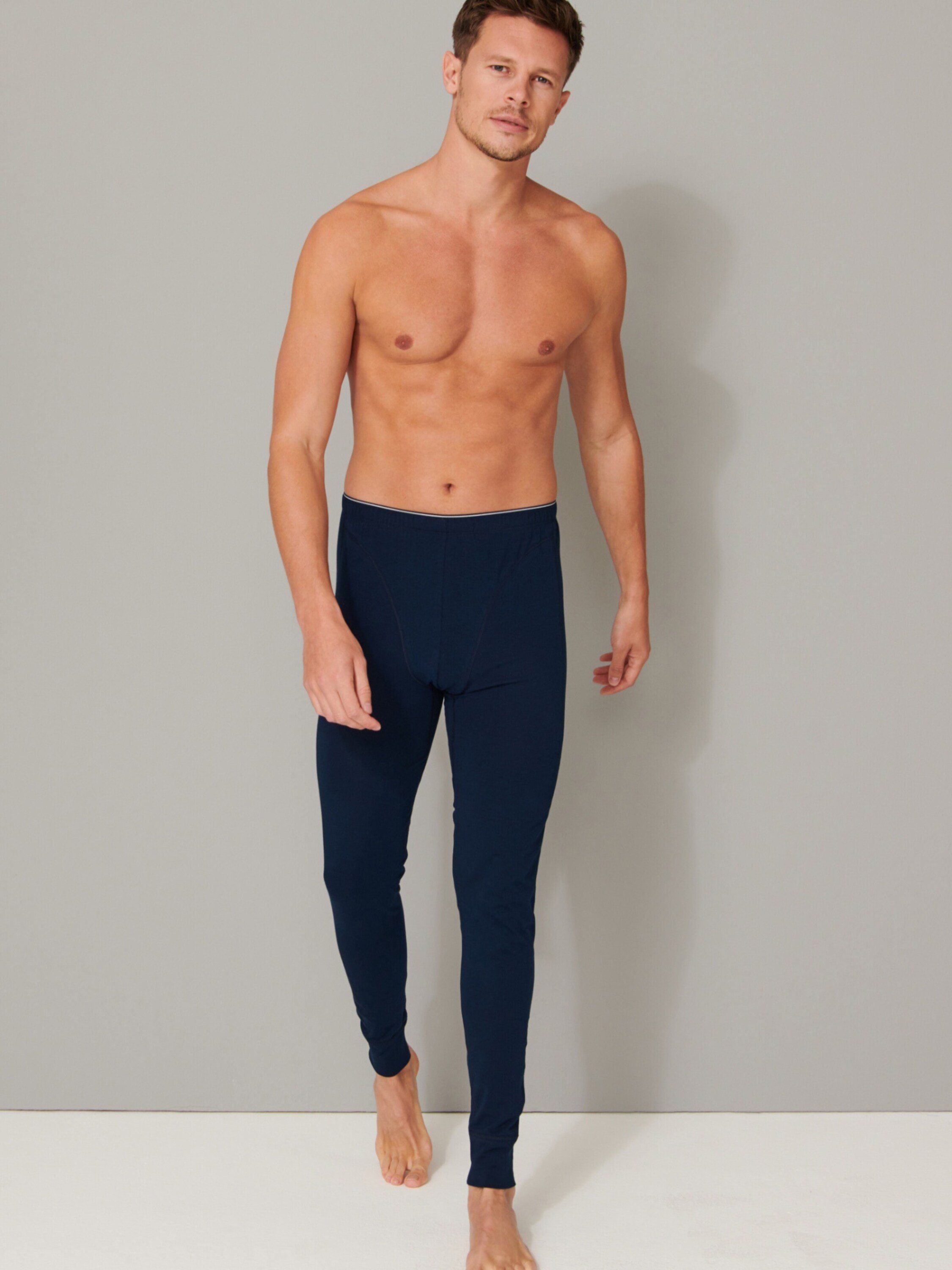 (1-St) Lange 95/5 Schiesser Unterhose dunkelblau