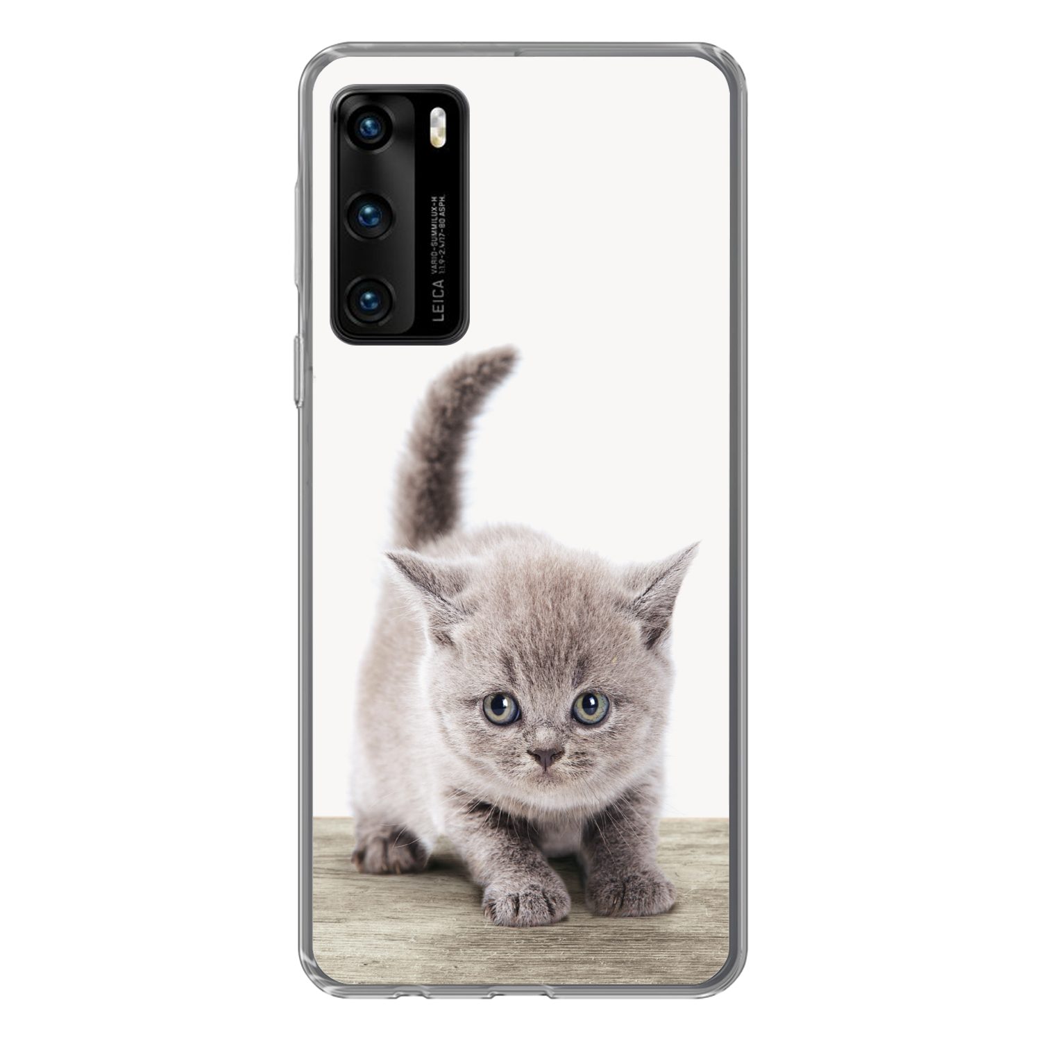 MuchoWow Handyhülle für Huawei P40 Kätzchen - Katze - Haustiere - Jungen - Kinder - Mädche, Handy Case, Silikon, Bumper Case Dünn