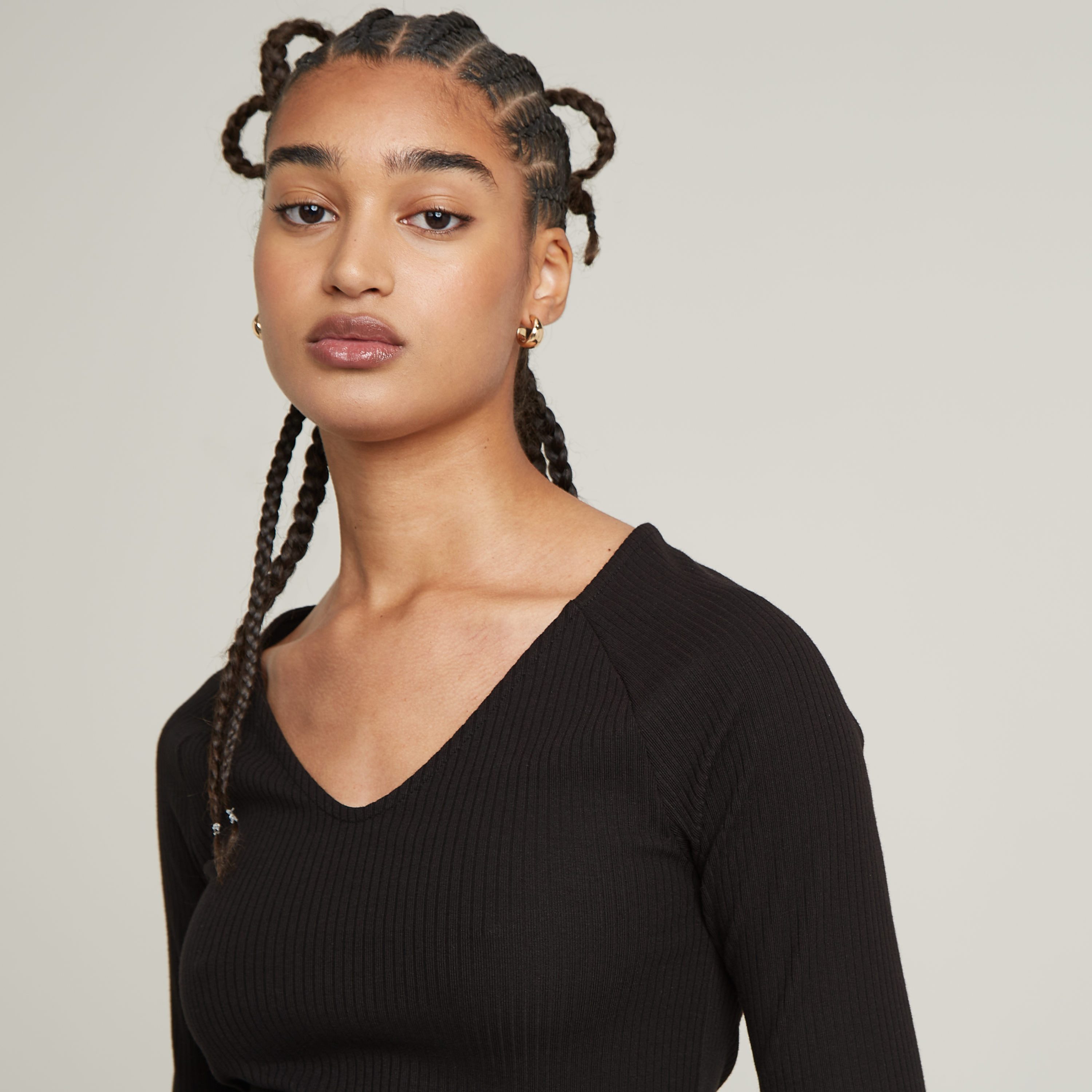 G-STAR Longsleeve Slim Rib mit Stretchanteil