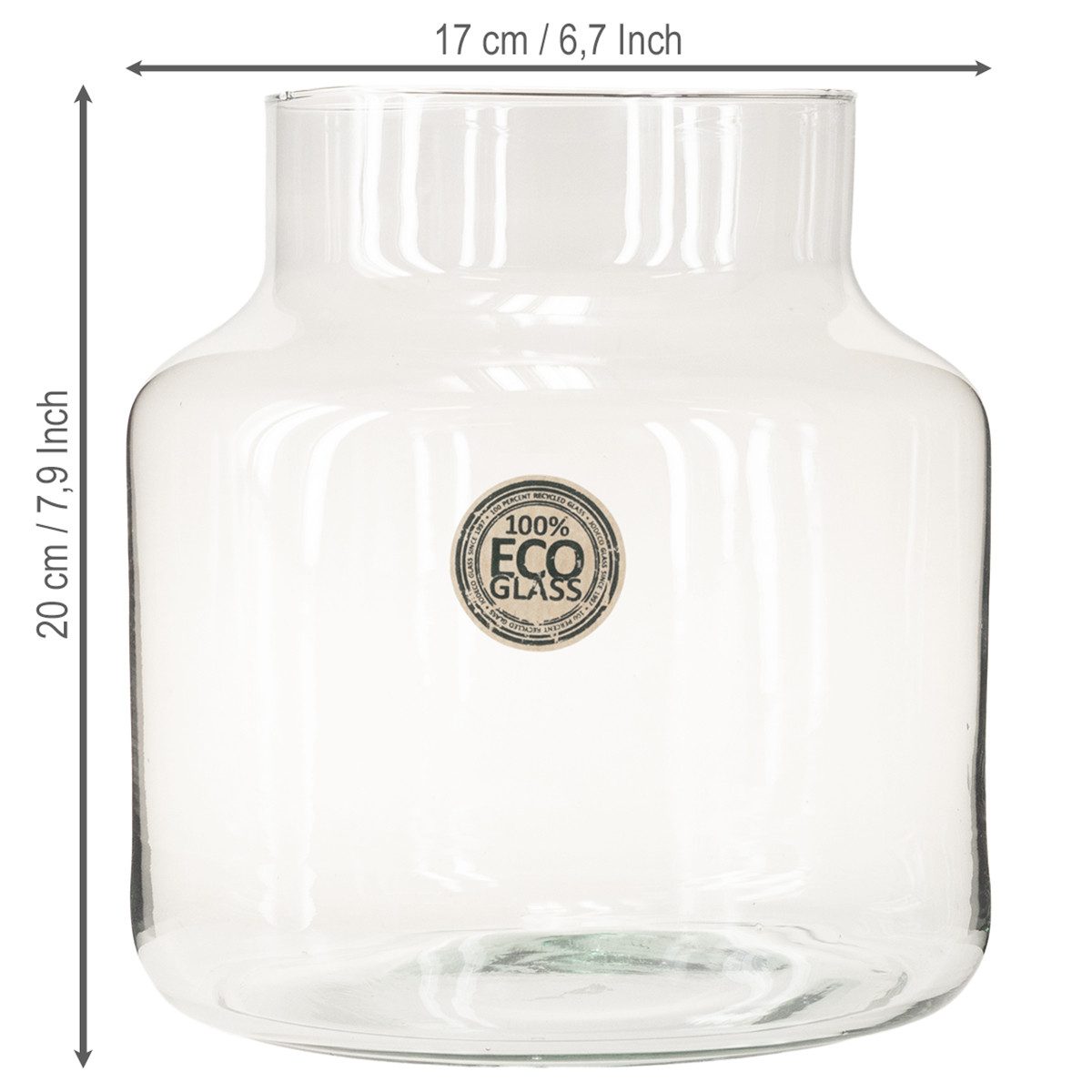 Viana Tischvase Recycelte Glasvase Rund Blumen Dekor Highlight günstig online kaufen