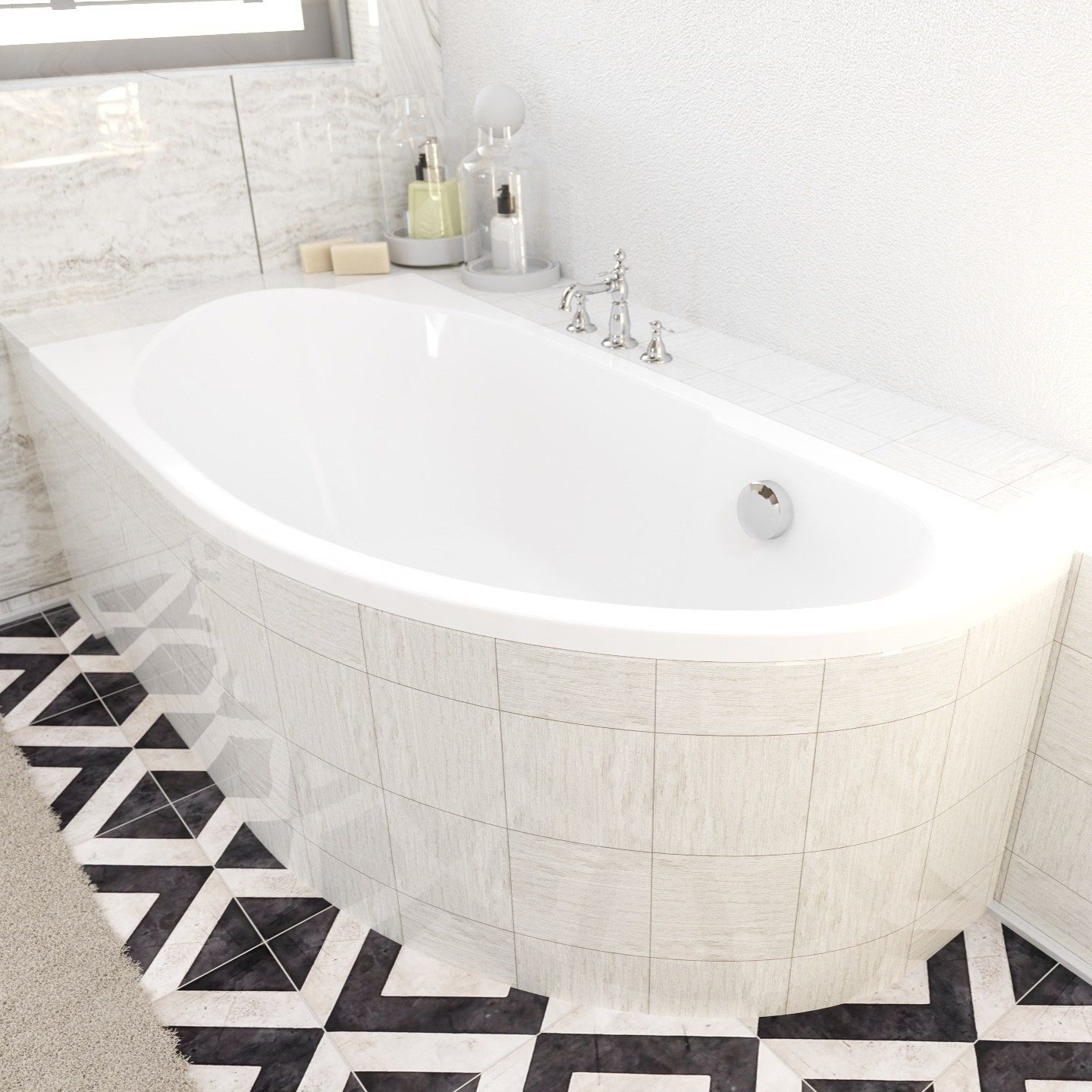 Badewanne Eckbadewanne Miki 140x70