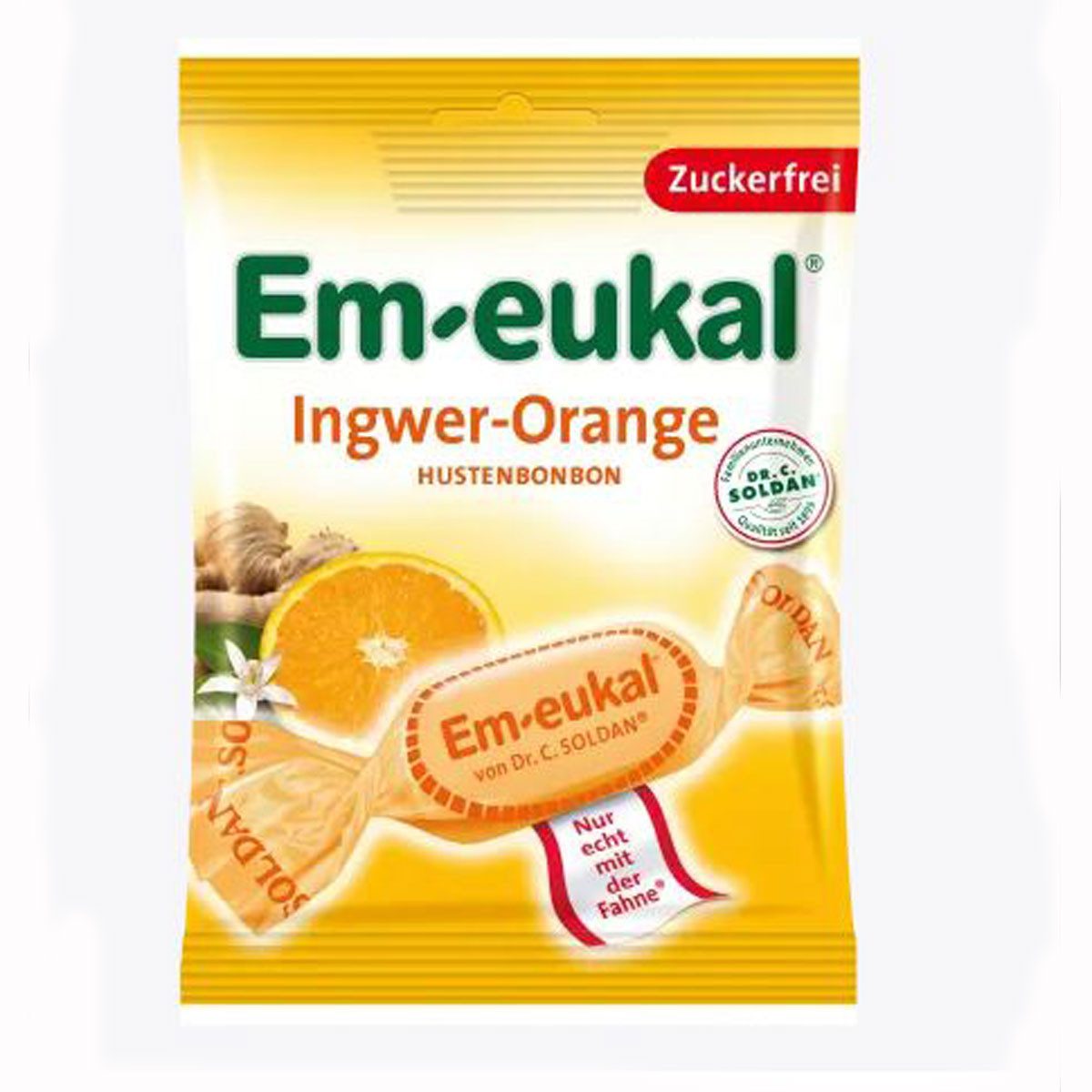 Em-eukal Süßigkeit, Em eukal Hustenbonbons Ingwer Orange zuckerfrei 75g 10er Pack