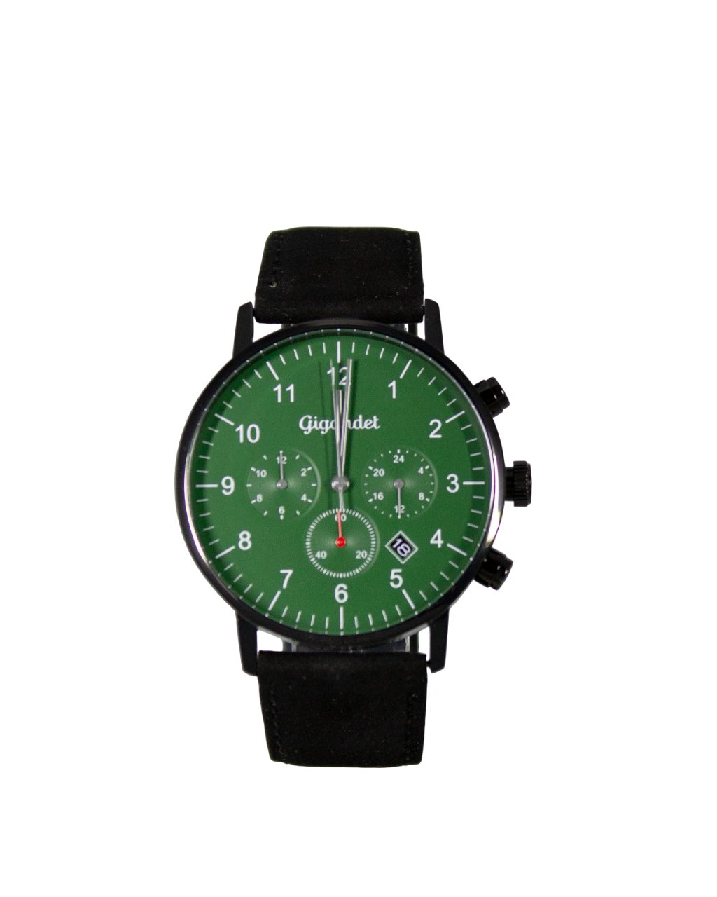 Gigandet Quarzuhr Armbanduhr, Herrenuhr, 24-Std. Anzeige, 42mm, MINIMALISM II G21-010, Mineralglas, 2. Zeitzone, Lederband, 3bar/30m wasserdicht
