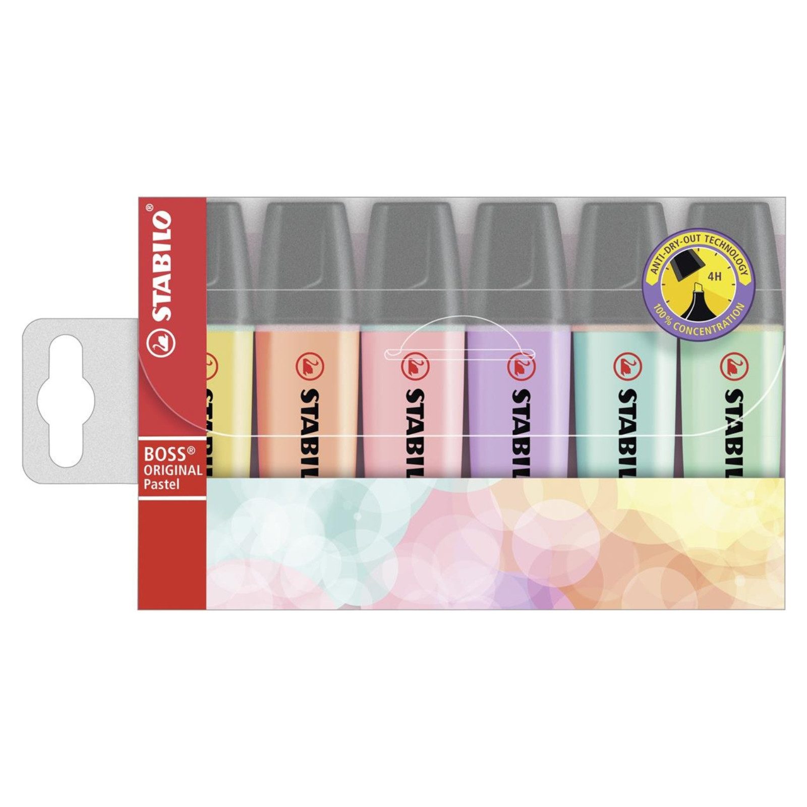 STABILO Marker STABILO BOSS Textmarker - 2+5 mm - pastell - 6er Set