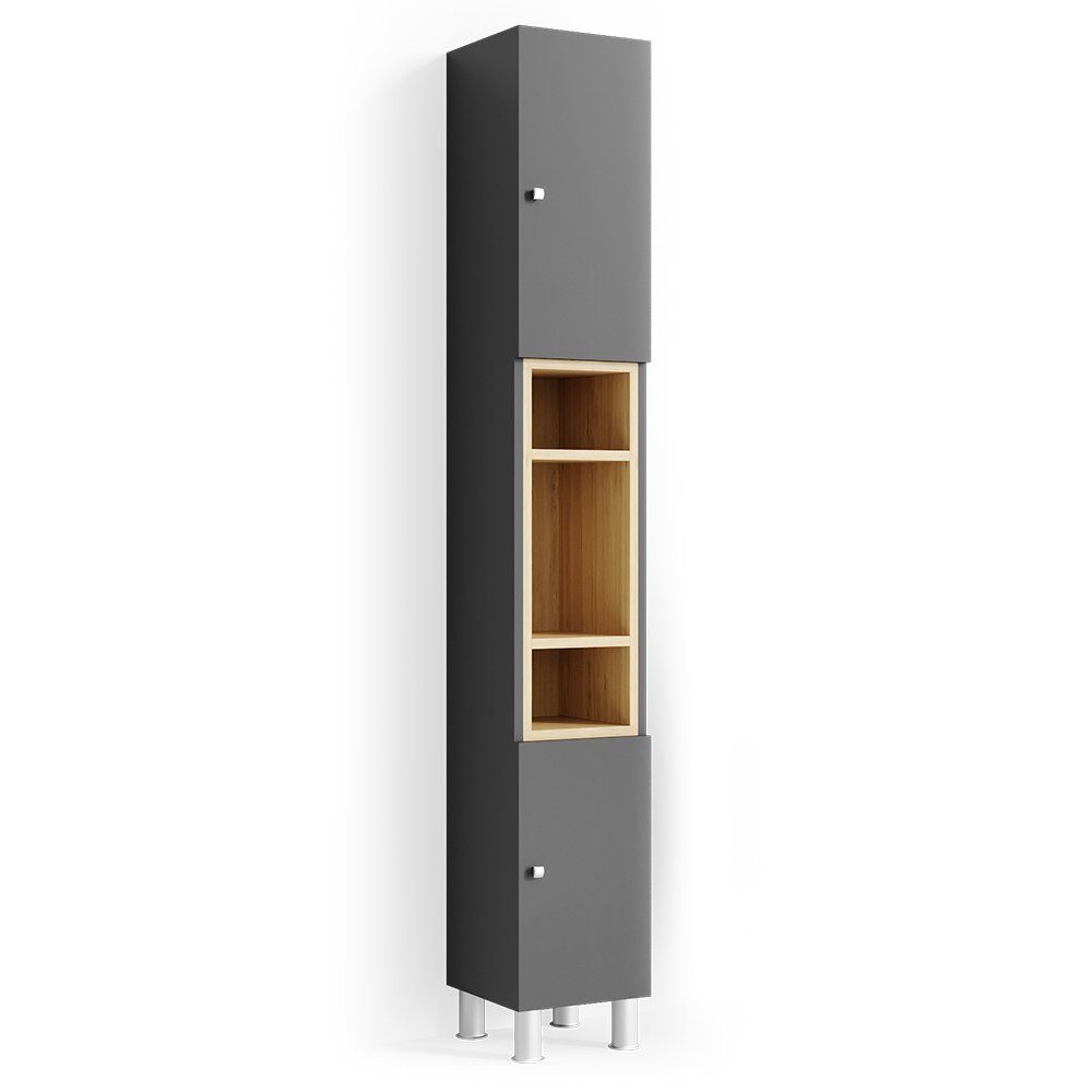 Vicco Hochschrank Aquis, Anthrazit/Sonoma, 30 x günstig online kaufen