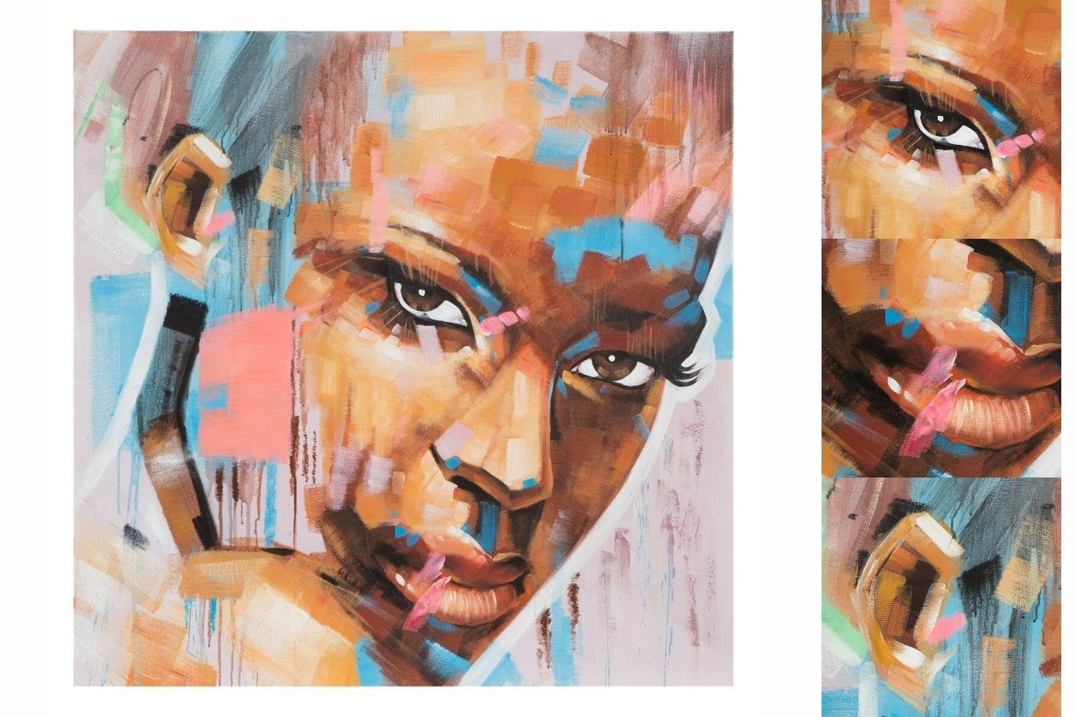 ethnische 100 100 x Wanddekoobjekt Gesicht SEMANA Bigbuy cm x 3,5 Leinwand Frau