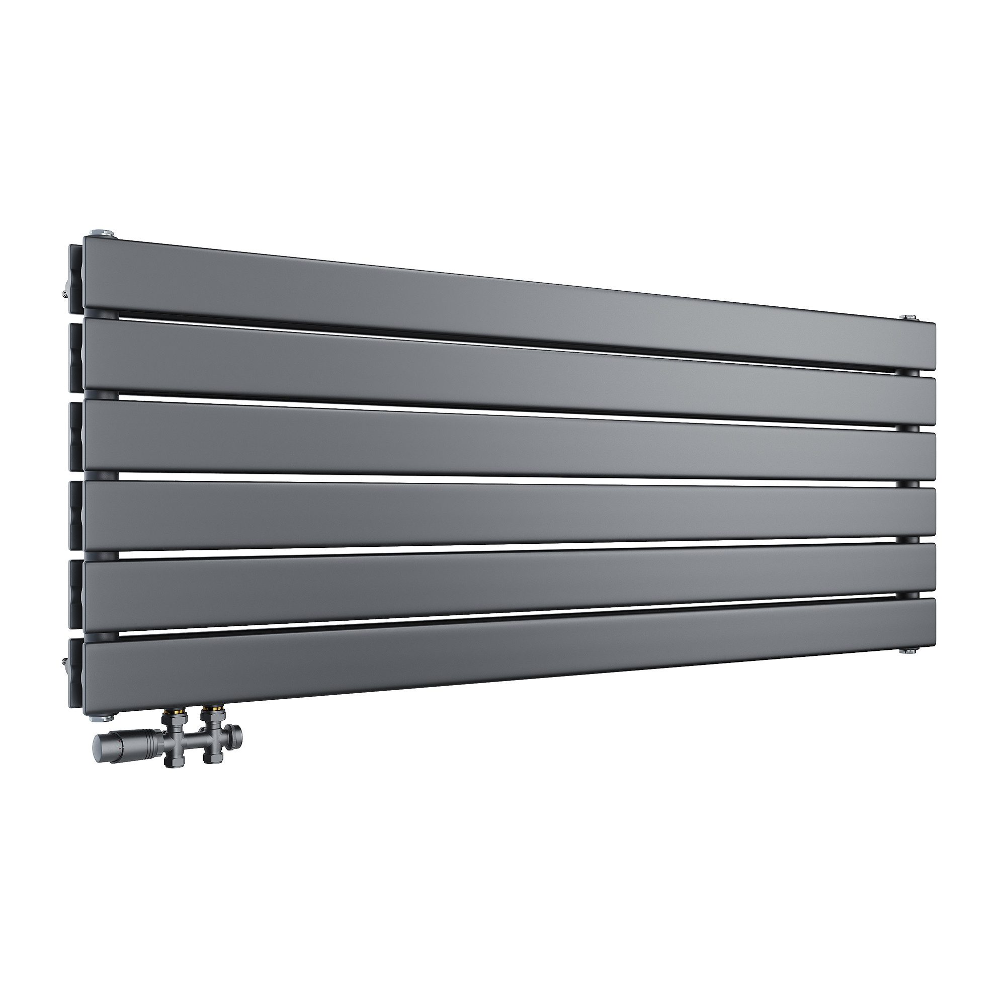 SONNI Heizkörper Heizkörper Wasserbeheizte Heizkörper,Breite 1200mm,Schwarz und Weiß