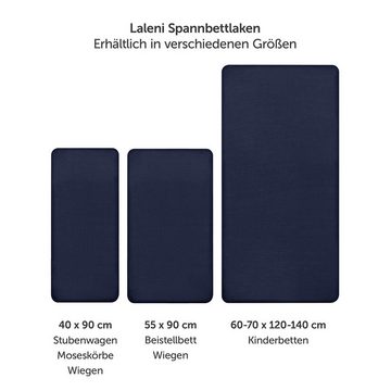 Spannbettlaken Atmungsaktives weiches und wärmendes Spannbettlaken, Laleni, Baumwolle, Gummizug: rundum, (1 Stück), Kinderbett, Spielgitter, Wiege oder Stubenwagen mit Rundumgummizug