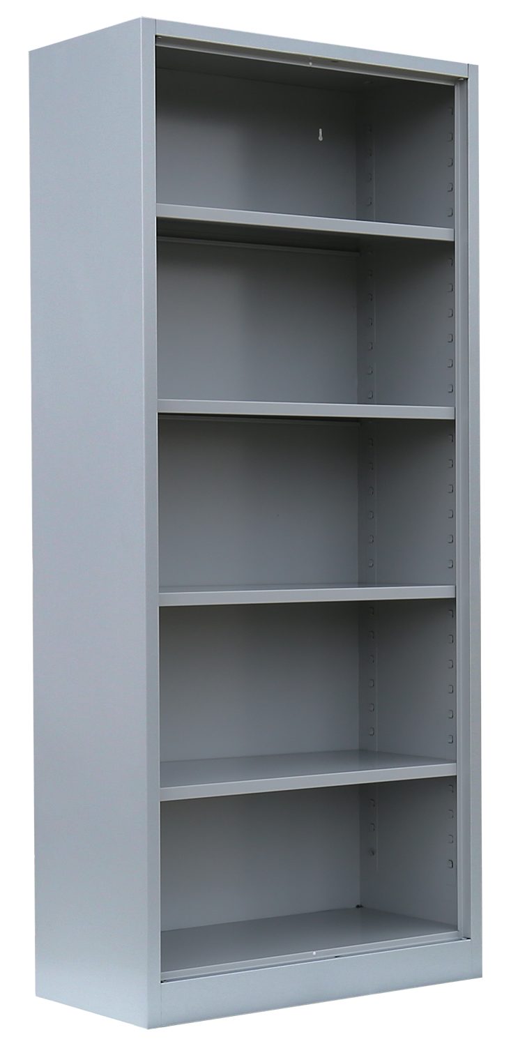 Steelboxx Aktenregal Metallregal Bücherregal 4,5 OH 1800 x 800 x 380 mm lichtgrau, 1-tlg., Komplett verschweißt (keine Montage erforderlich)