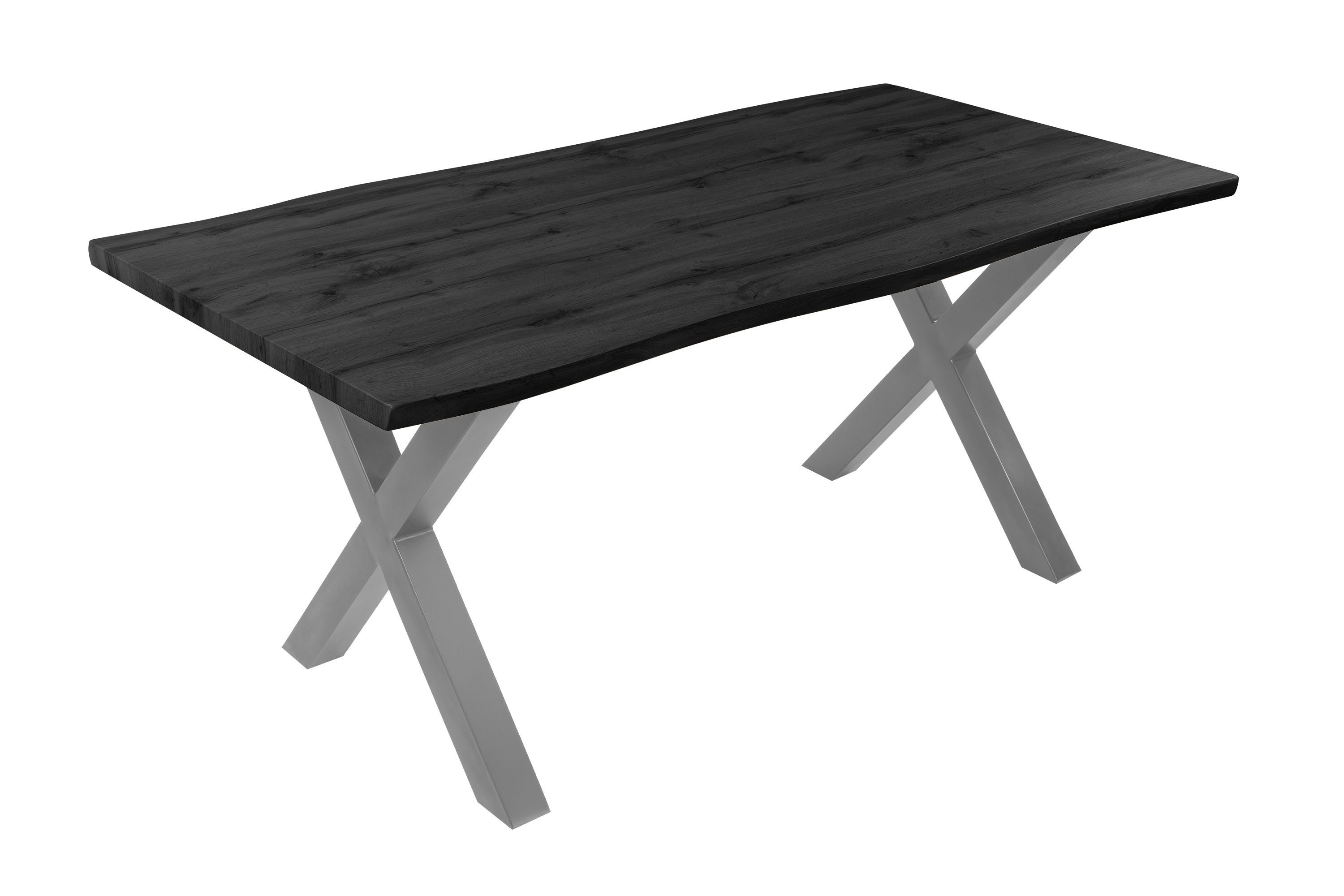 Loreno® Esstisch Josy, Holz-Optik grau, Baumkante, günstig online kaufen