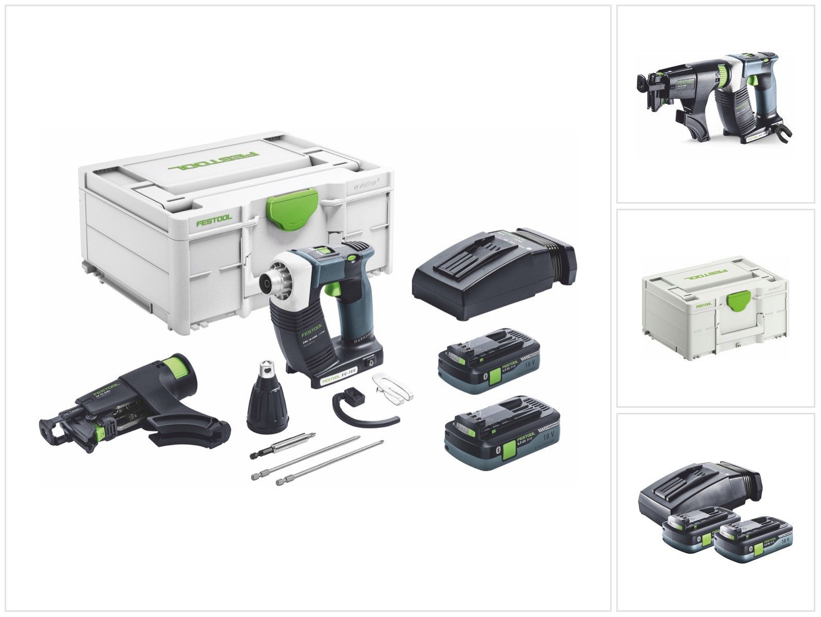 FESTOOL Akku-Magazinschrauber DURADRIVE DWC 18-4500 HPC 4,0 I-Plus Akku Bauschrauber 18 V 14 Nm Bru